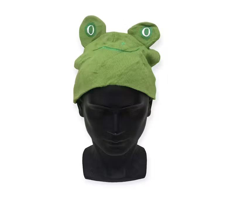 image of Cartoon Network x Hat Cartoon Frog Face Bunny Horn Beanie Hat, Men's