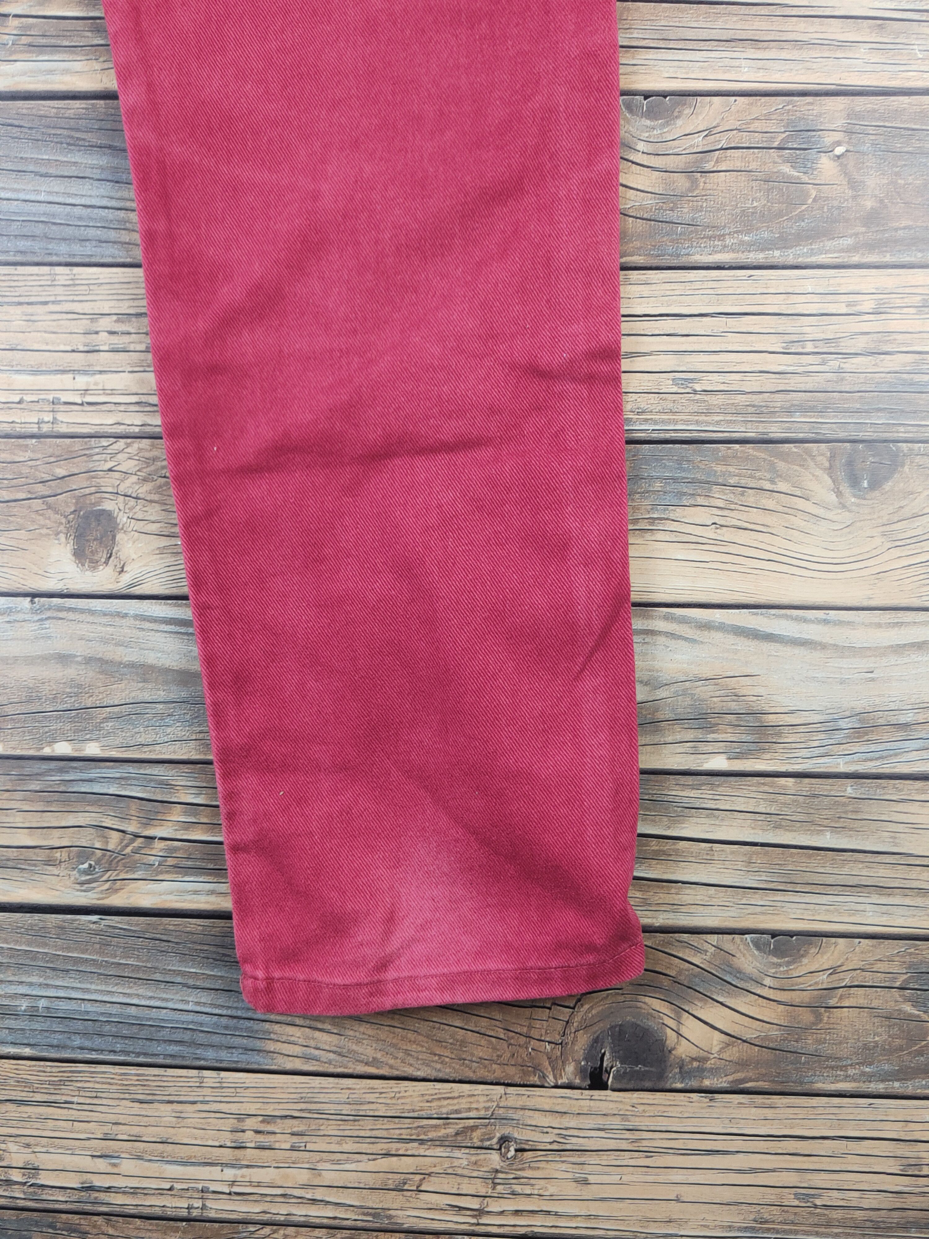Vintage DL Lee Button Fly Red Distressed Ripped Jeans #2623 Size US 30 / EU 46 - 12 Thumbnail