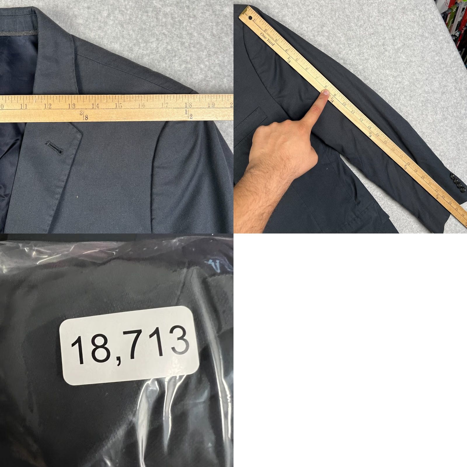 J.Crew J.CREW Ludlow Tollegno 1900 Cotton Blazer 42R Mens Blue Suit Jacket Size 42R - 8 Thumbnail