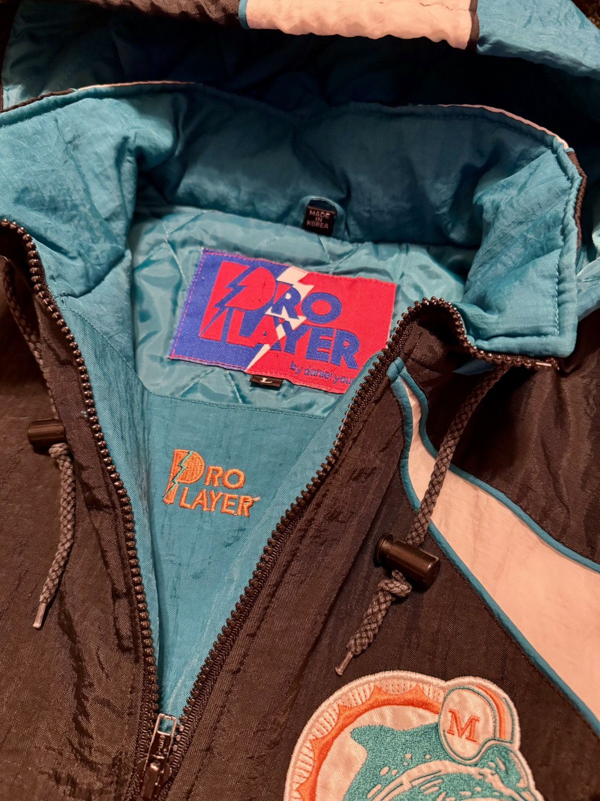 Pro Player × Vintage Vintage Miami Dolphins Pro Player Jacket Size US L / EU 52-54 / 3 - 3 Thumbnail