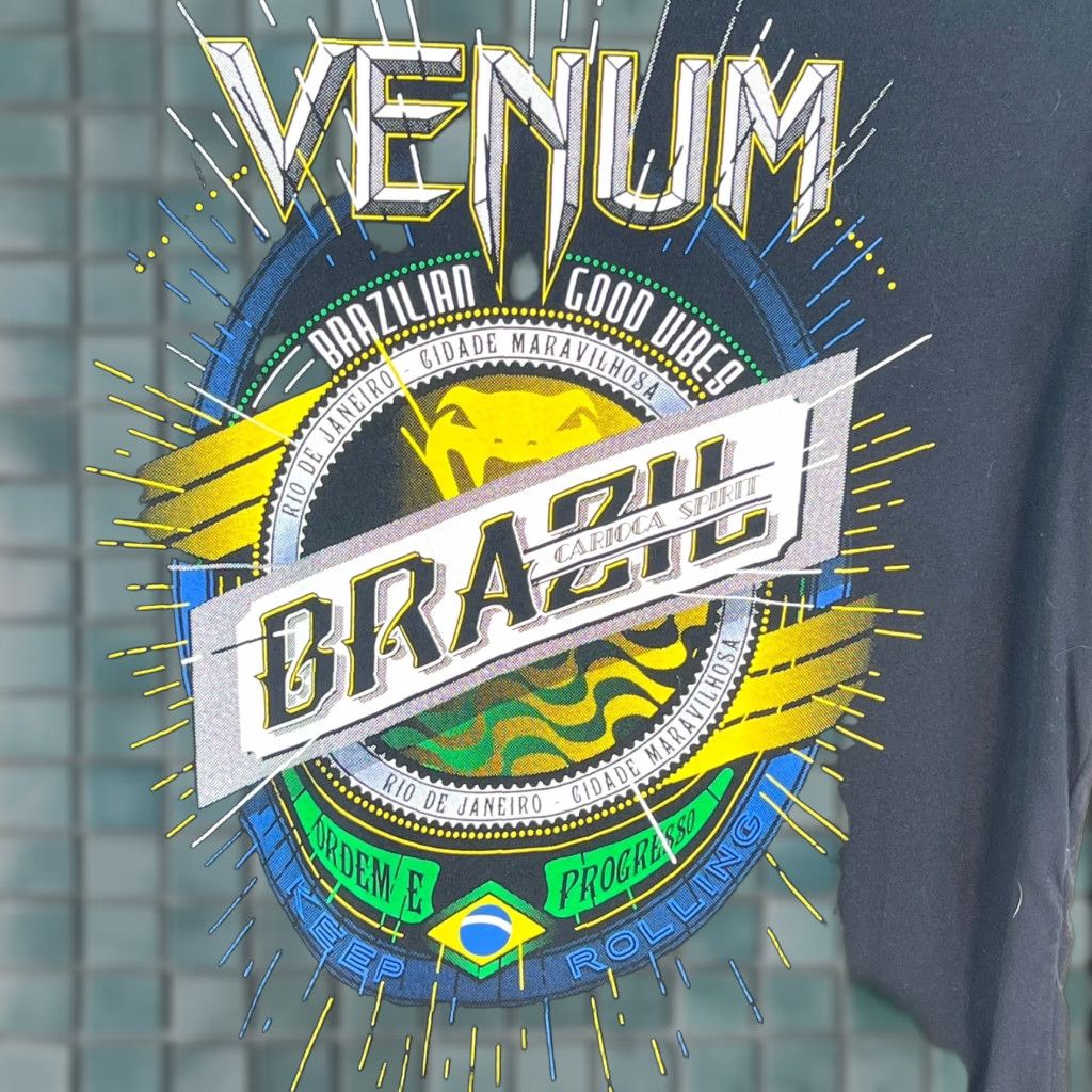 Vintage Venum Brazilian Good Vibes Carioca Spirit Mens Black Graphic T Shirt XL Size US XL / EU 56 / 4 - 1 Thumbnail