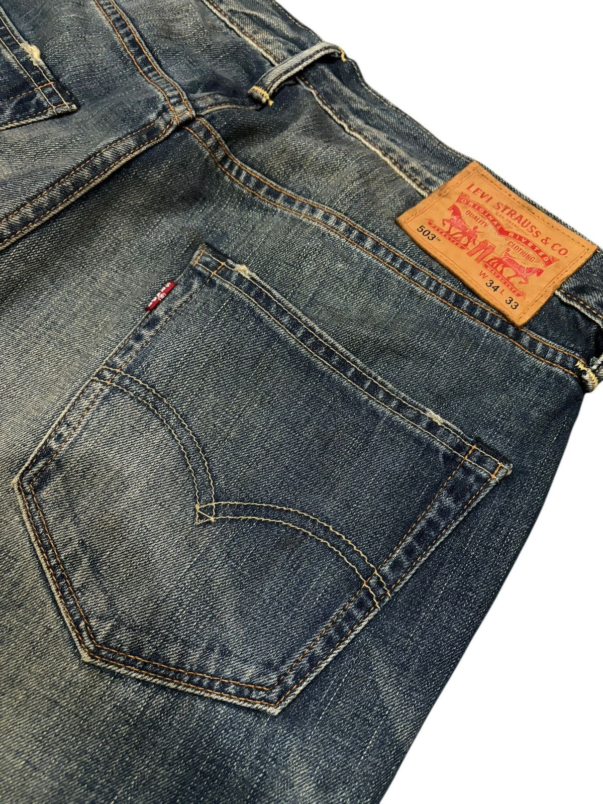 Levi's Y2k Vintage Levi’s Lot 503 Faded Straight Cut Jeans Size US 34 / EU 50 - 9 Thumbnail