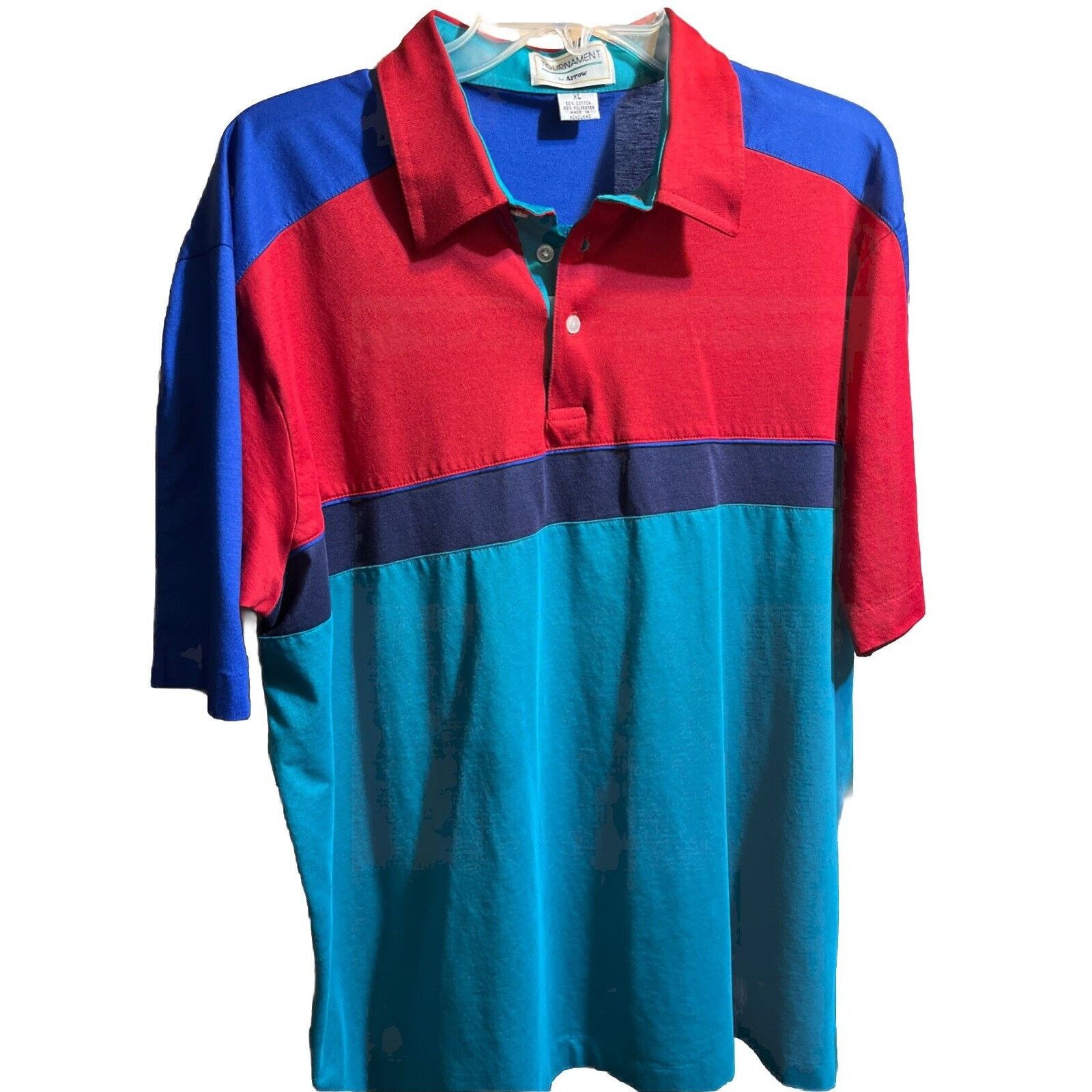 Arrow Arrow Vintage Y2K Polo Men’s XL Red Green Button Golf Shirt Size US XL / EU 56 / 4 - 1 Thumbnail