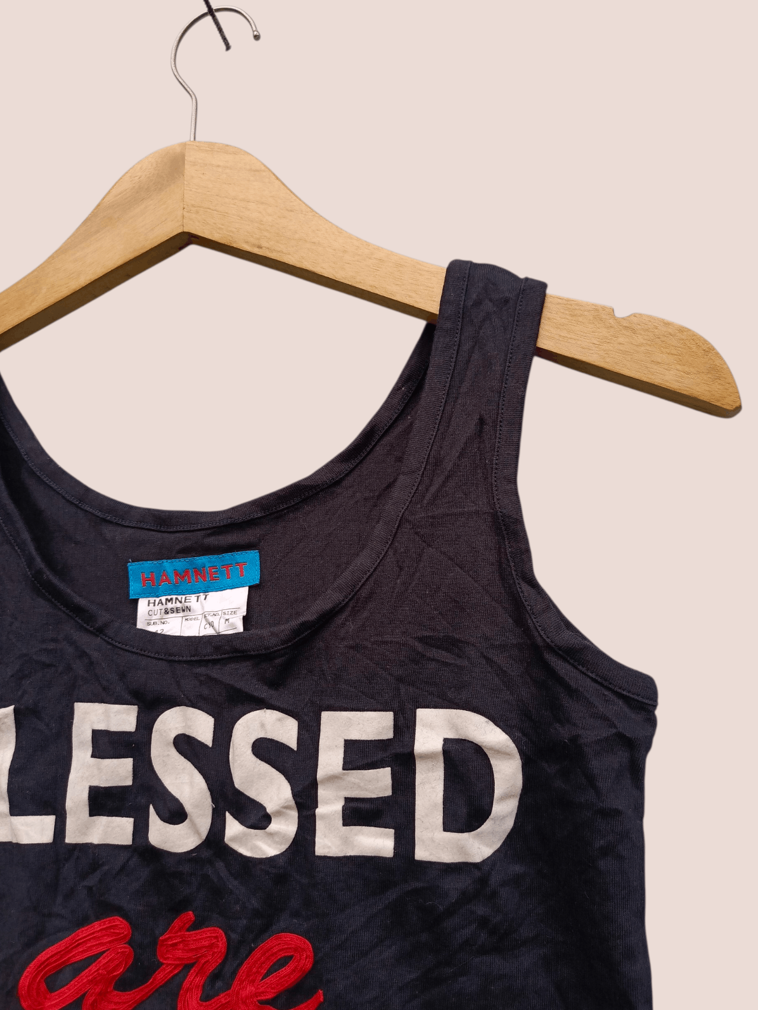 Japanese Brand Hamnett blessed are the meek tank tops Size M / US 6-8 / IT 42-44 - 4 Thumbnail