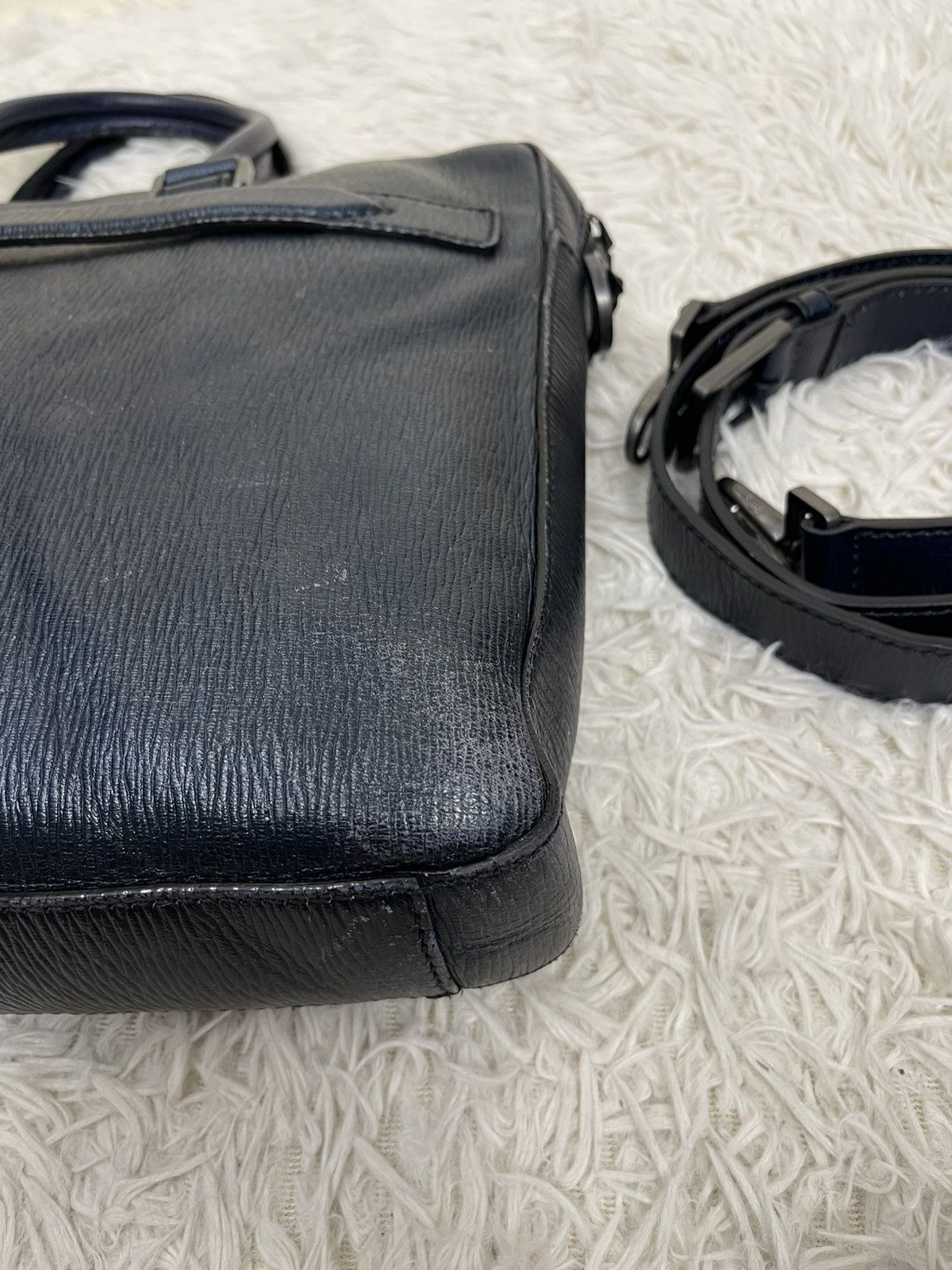 Salvatore Ferragamo Salvatore Ferragamo Blue Leather Briefcase Size ONE SIZE - 20 Thumbnail