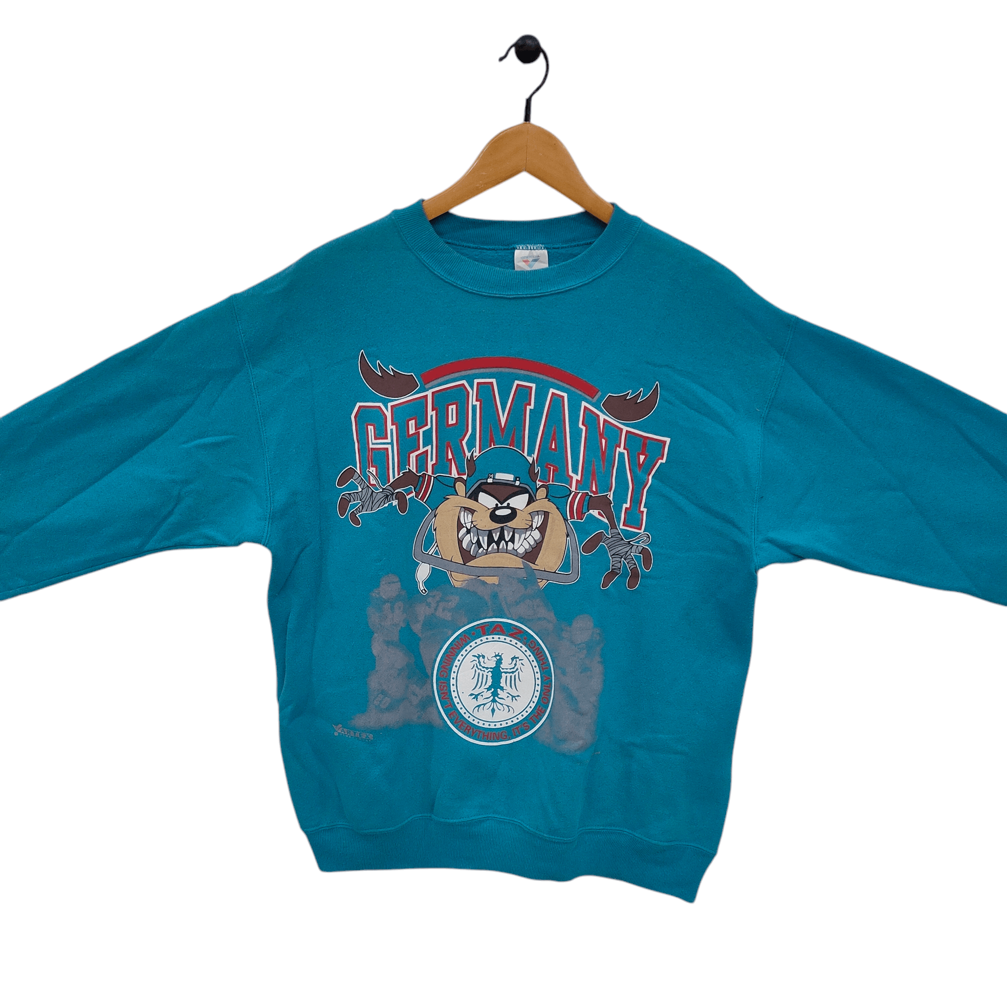 Cartoon Network × Vintage 90s Germany Tazmanian Devil Looney Tunes Torquoise Size US L / EU 52-54 / 3 - 2 Thumbnail