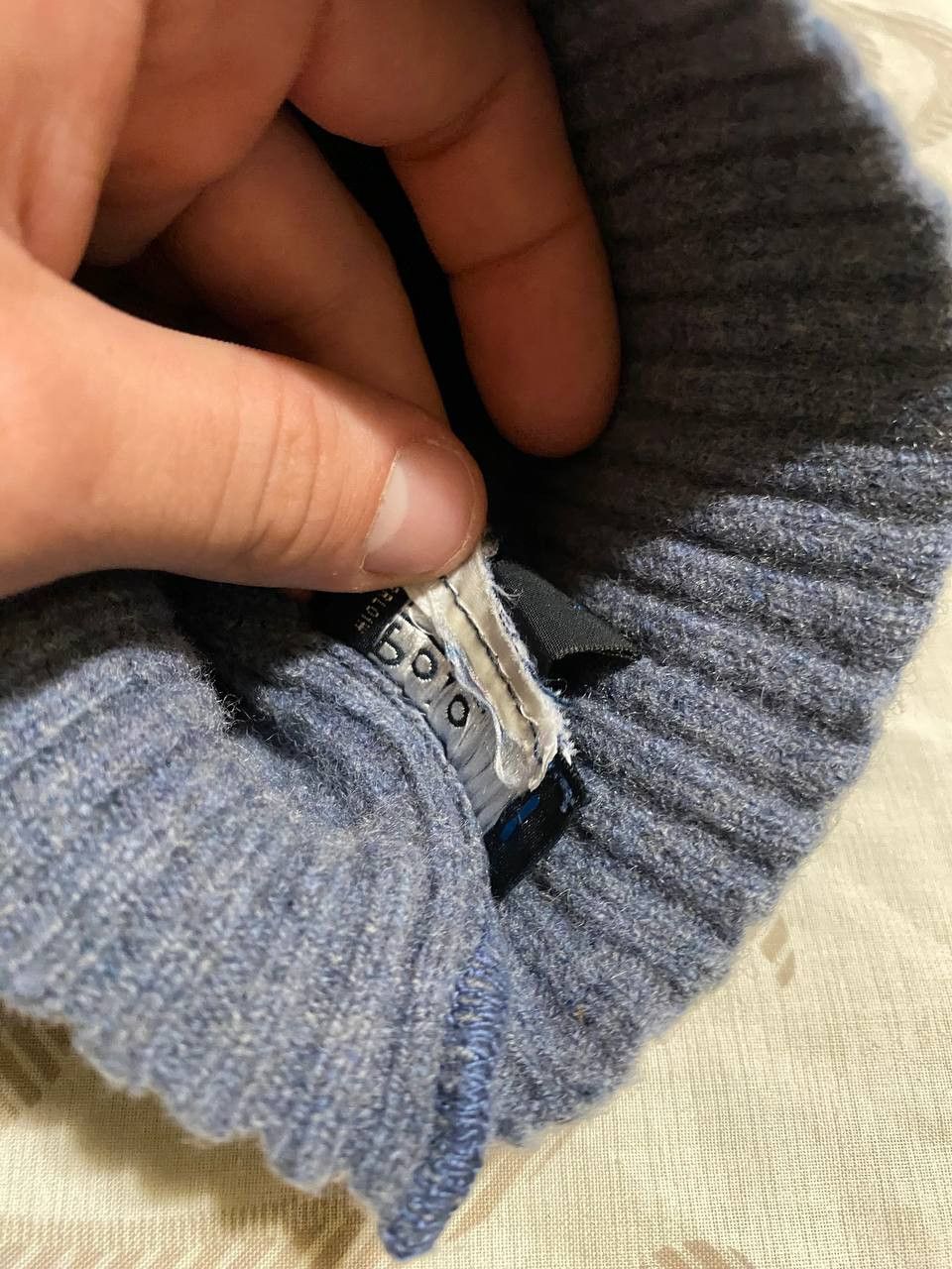 Polo Ralph Lauren Polo Ralph Lauren Ribbed Knit Beanie – Blue – One Size Size ONE SIZE - 4 Thumbnail