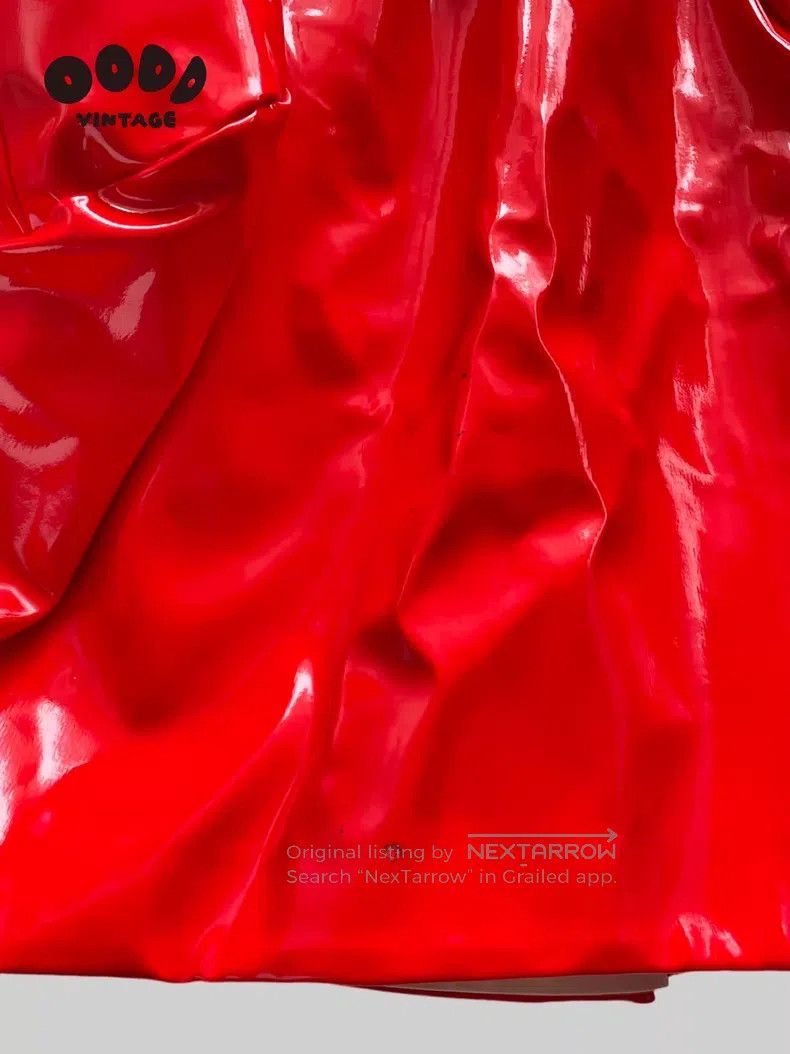 Comme des Garcons Comme des Garcons size XS Glossy patent leather asymmetric Size 23" - 3 Thumbnail
