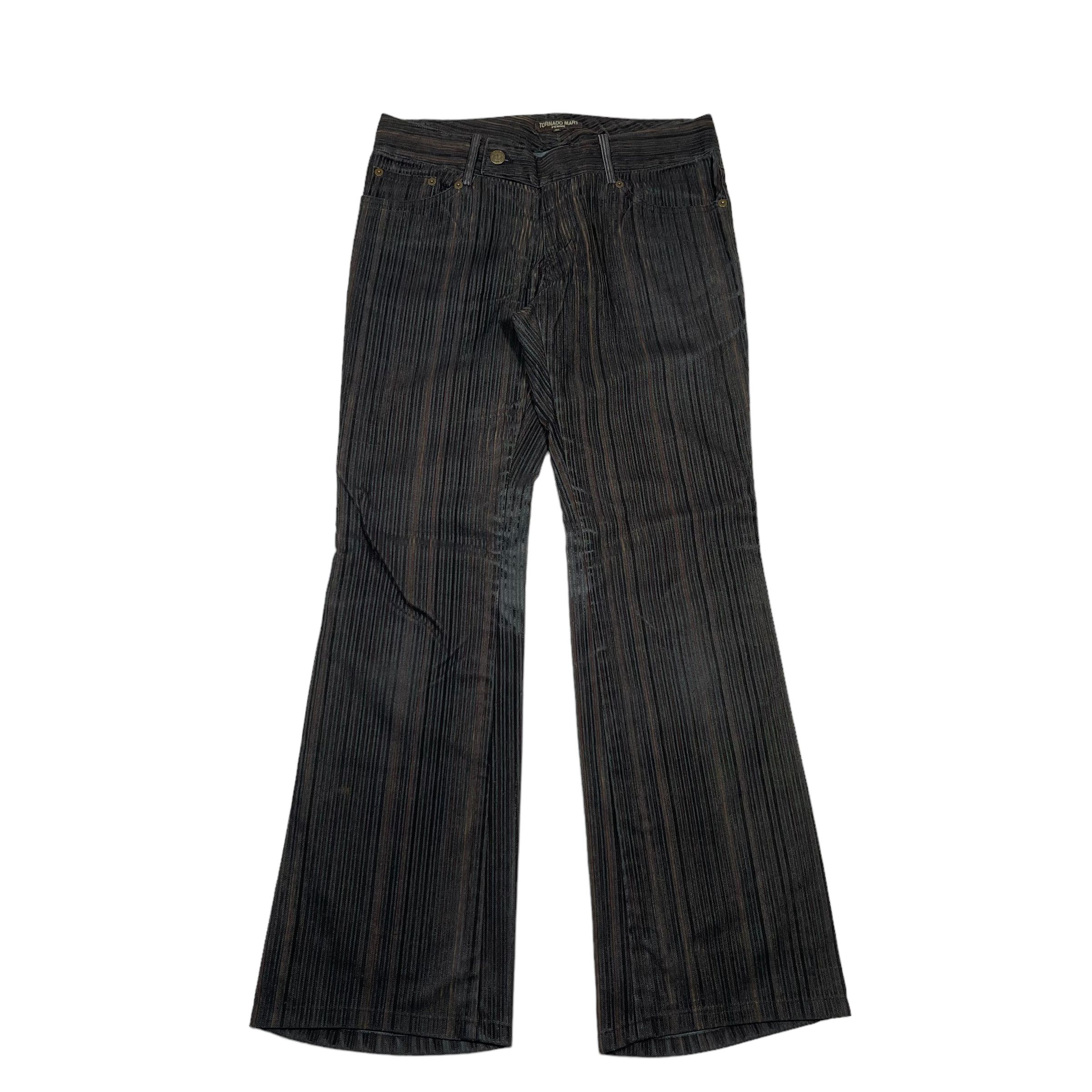 爆売り！ Tornado Pants Flare Striped Corduroy Mart パンツ