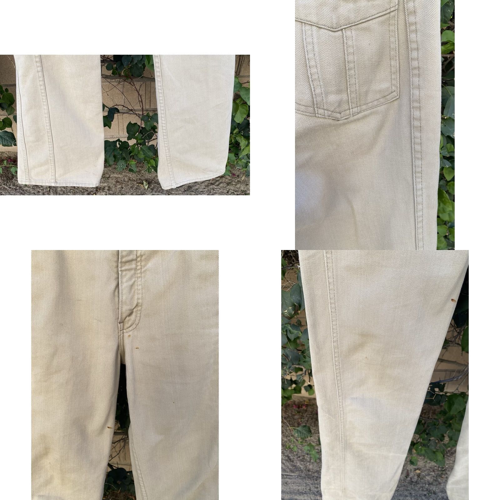 Levi's VINTAGE Levi’s Beige Tan White Tab Flare Pants 30x34 70s Talon 42 Zip Mens Womens Size 30" / US 8 / IT 44 - 8 Thumbnail