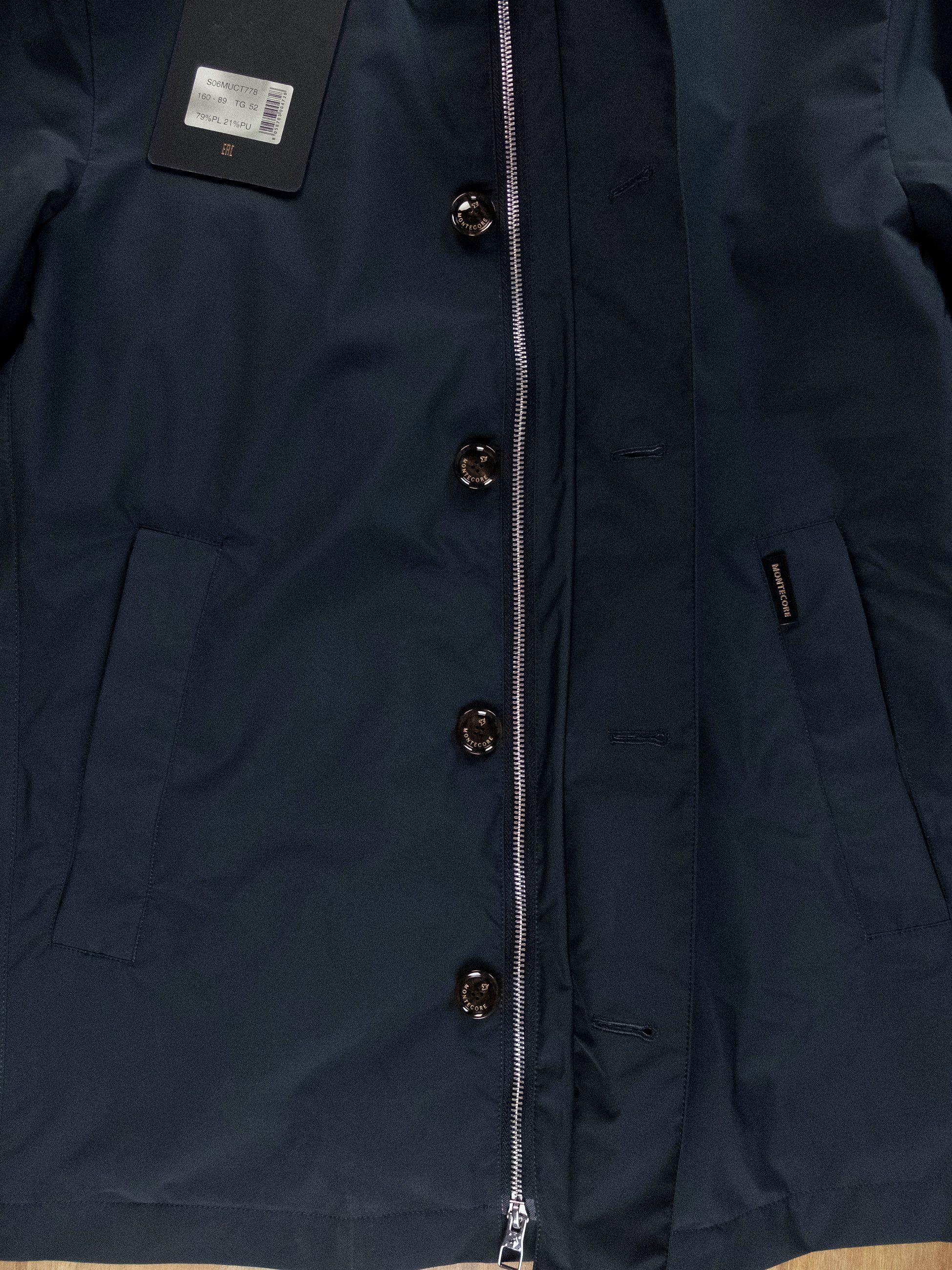 Montecore MONTECORE Italy dark blue hooded nylon jacket XL Size US XL / EU 56 / 4 - 9 Thumbnail