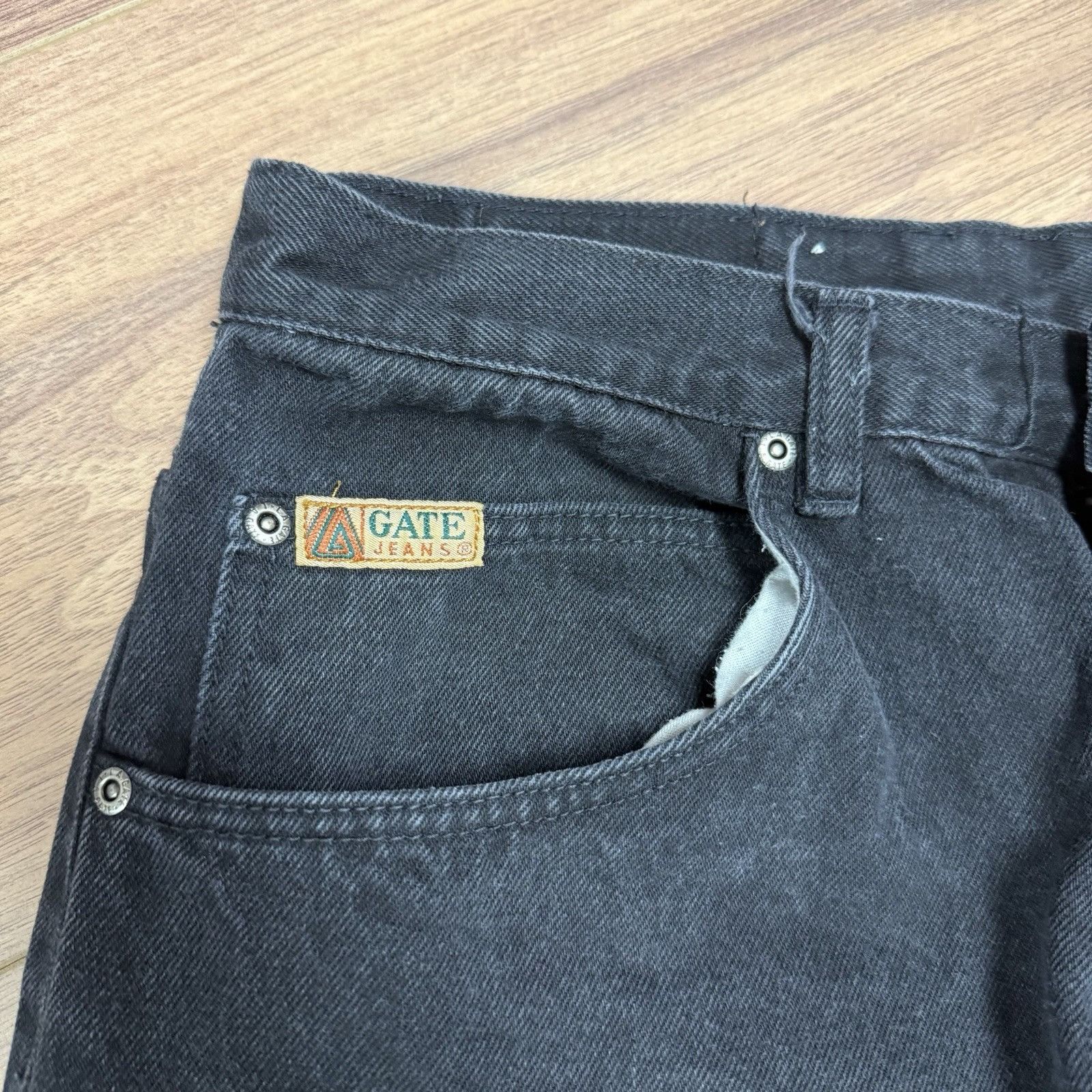 La Gear Vintage LA Gear Baggy Jeans Mens 36 Black Skate Streetwear ( Size US 36 / EU 52 - 5 Thumbnail