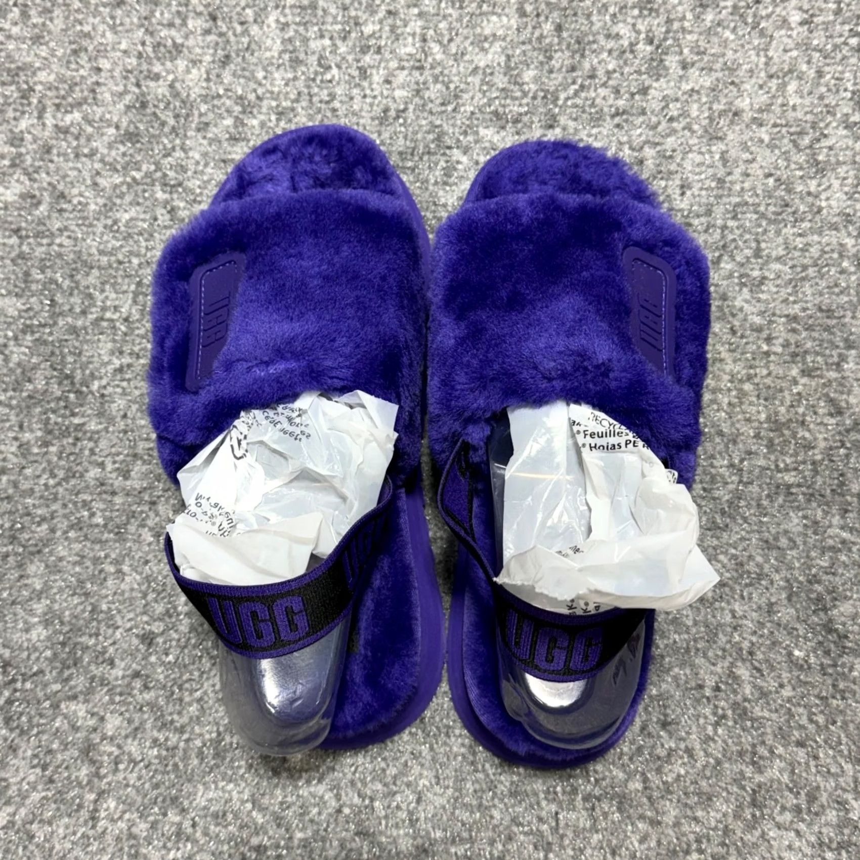 Ugg UGG Disco Slide Womens 7 Purple Platform Sheepskin Slippers 1112258 New in Box Size US 5 / IT 35 - 4 Thumbnail