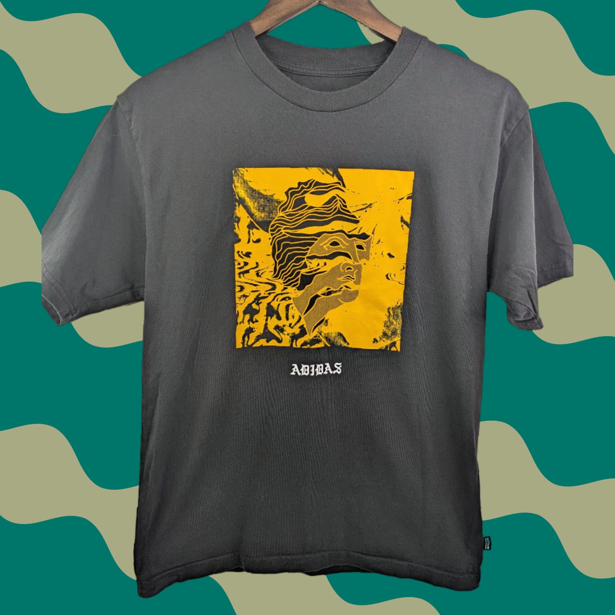 Adidas Adidas Shirt Mens Small Black 90s Retro Sports Graphic Print Crewneck T-Shirt Short Sleeve Cotton Knit Regular Fit Size US S / EU 44-46 / 1 - 1 Thumbnail