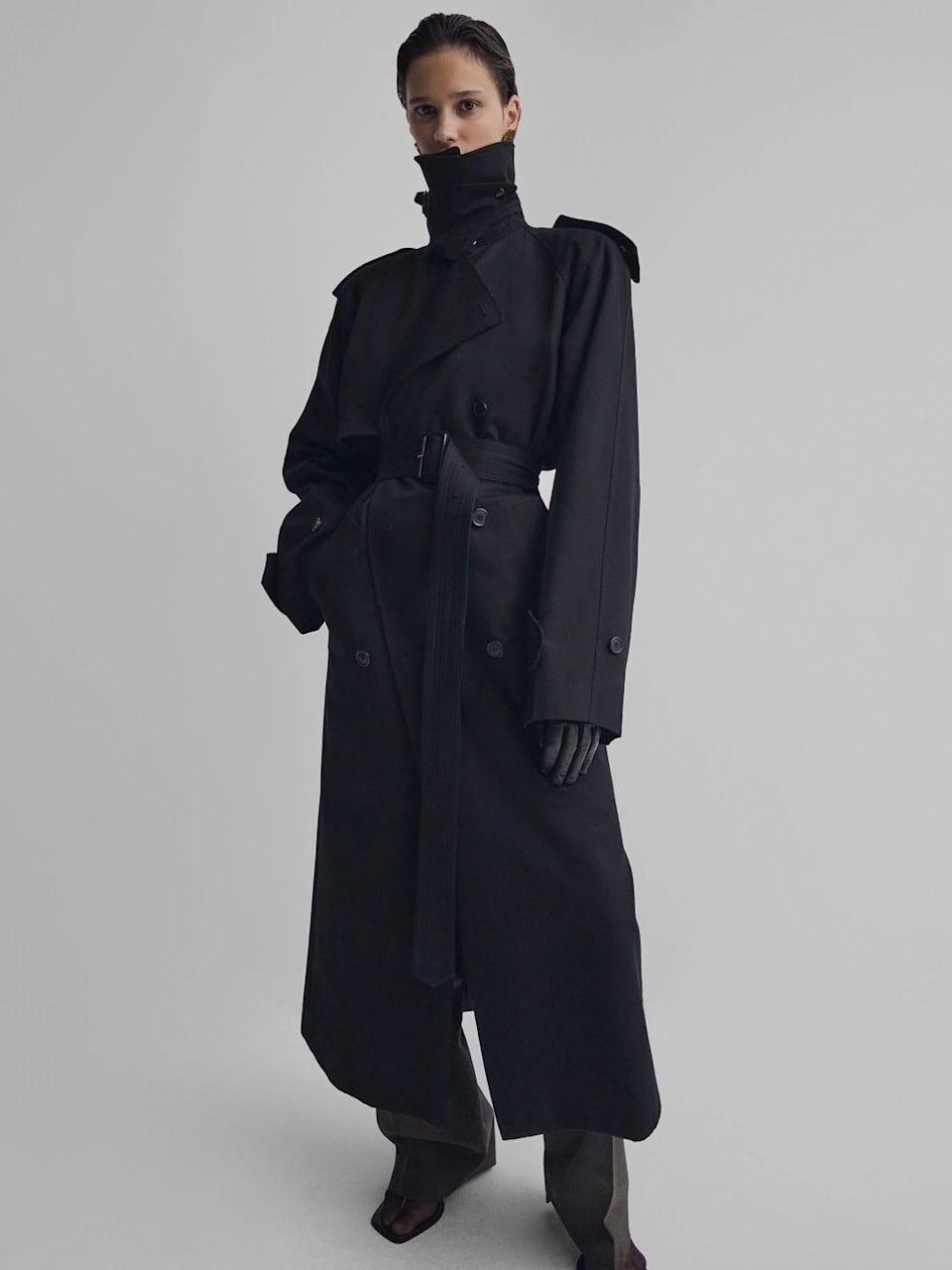 Phoebe Philo Phoebe philo Long Raglan Trench with Padded Shoulder Jacket Size M / US 6-8 / IT 42-44 - 12 Thumbnail