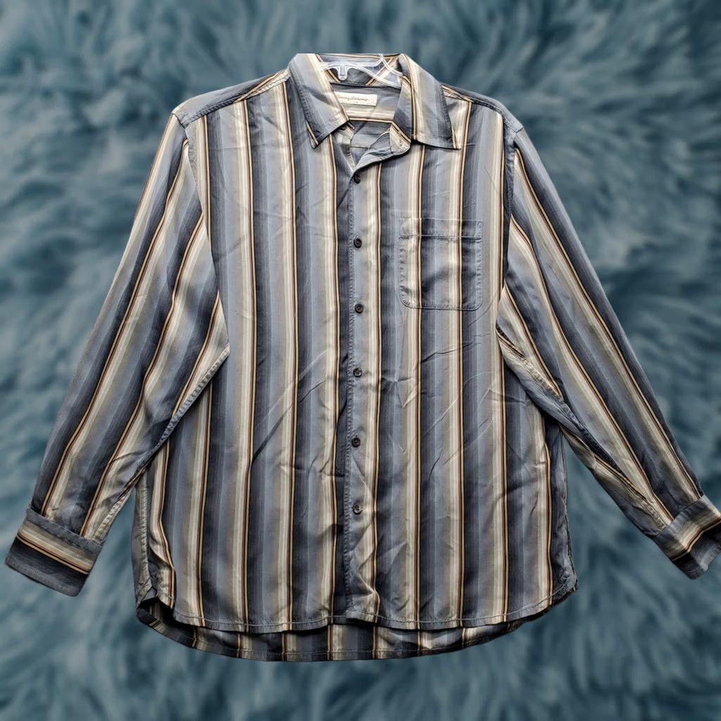 Tommy Bahama Tommy Bahama Shirt Mens L Multicolor Striped Long Sleeve Button Up Chest Pocket Collared Casual Shirt Size US L / EU 52-54 / 3 - 1 Thumbnail