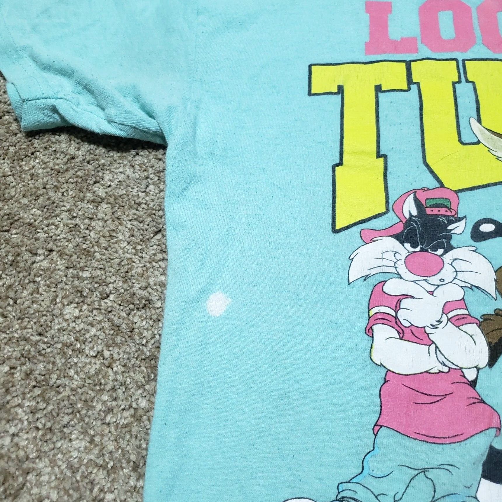 Vintage Looney Tunes Shirt Men’s S Small 94 Style Graphic Short Sleeve Retro Tee Blue 90s Mens Size US S / EU 44-46 / 1 - 3 Thumbnail