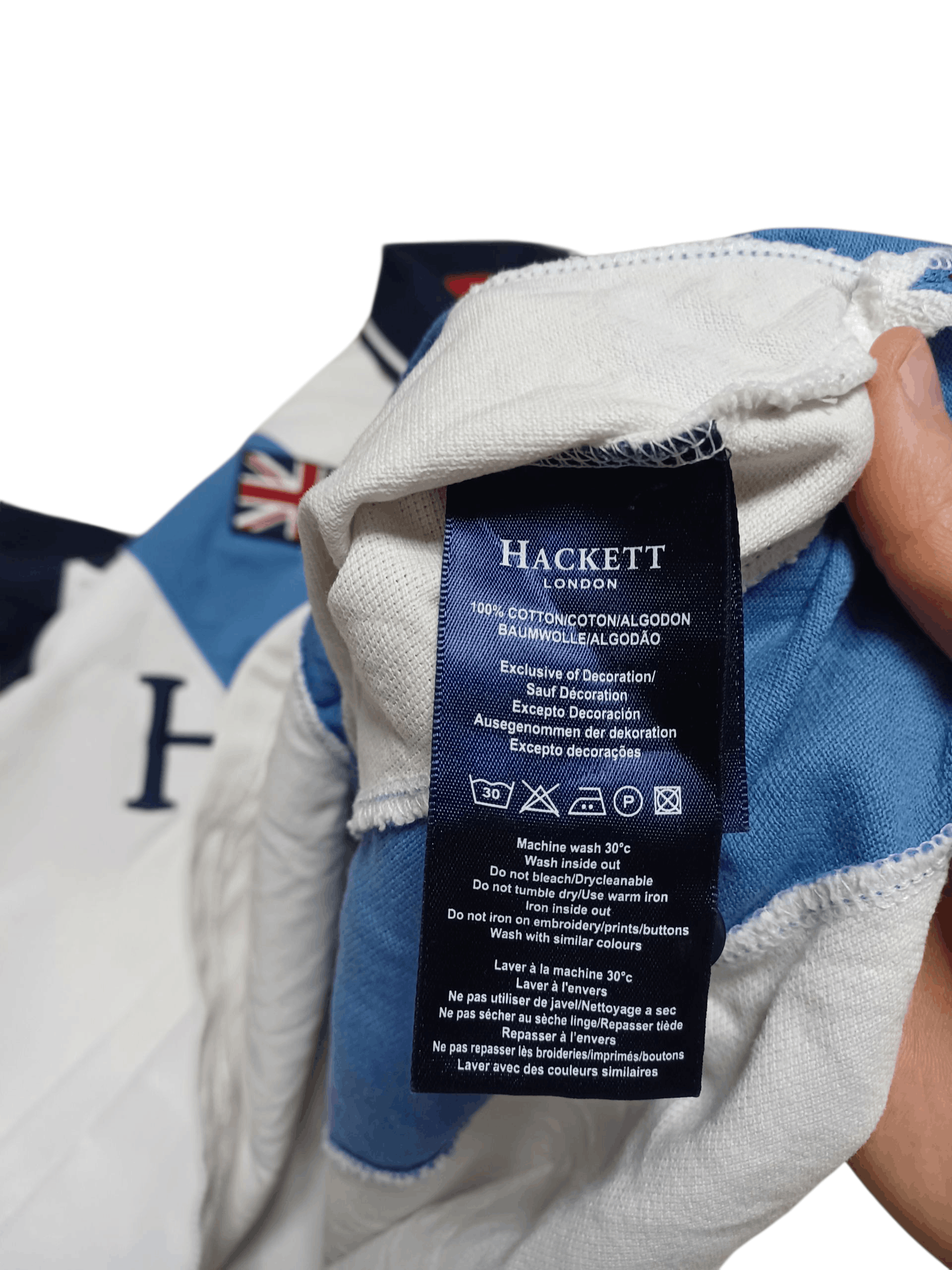 Hackett HACKETT LUXURY VINTAGE BIG LOGO EMBROIDERED POLO SHIRT Size US XL / EU 56 / 4 - 5 Thumbnail