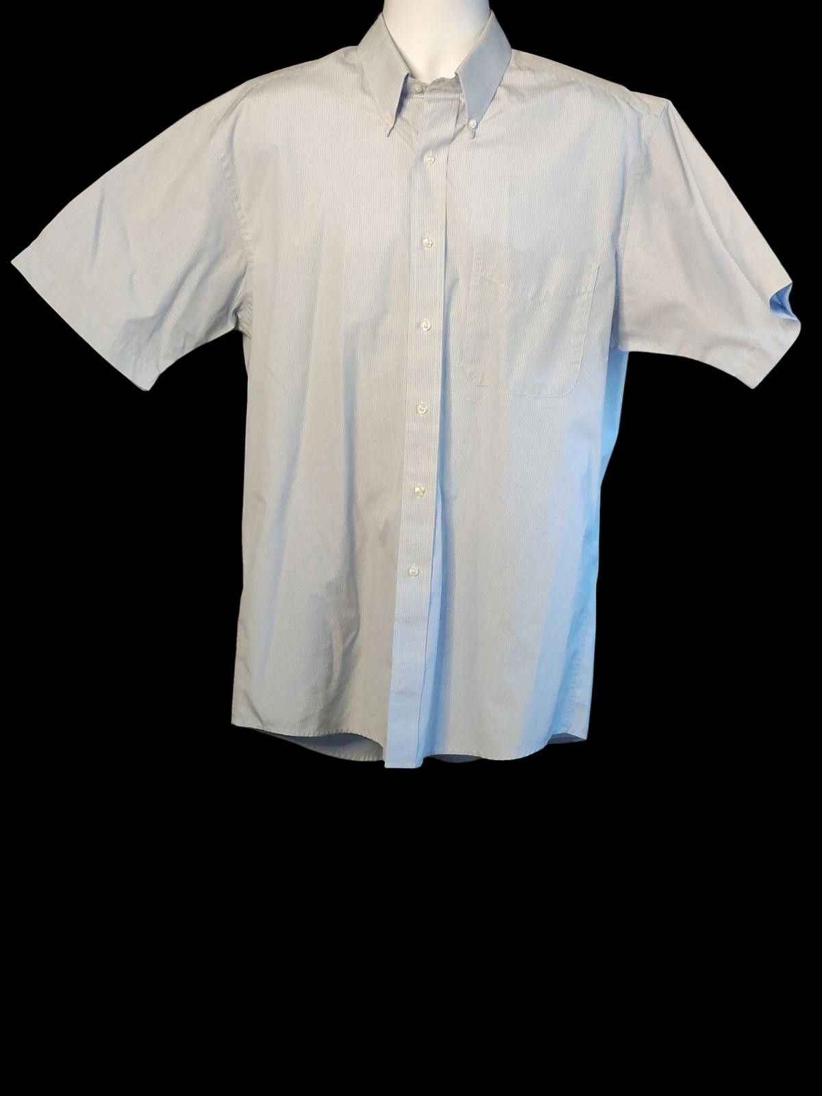 Jos. A. Bank Jos. A. Bank Men's Light Blue Short Sleeve Button-Up Shirt Size 38R - 3 Thumbnail