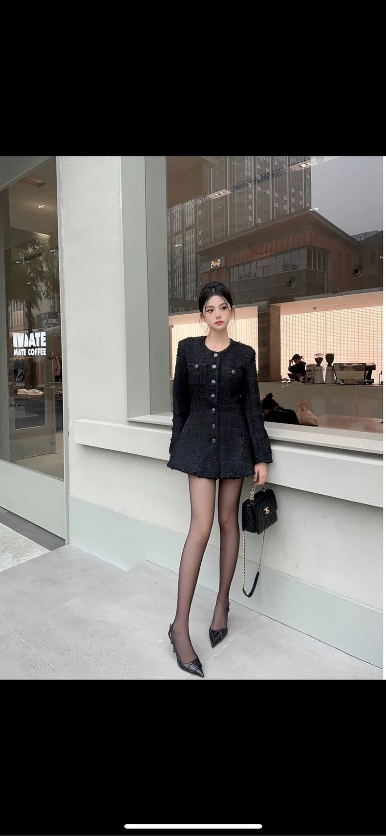 Chanel Chanel 23A black diamond buckle tweed waist jacket 2504-Nex Size XS / US 0-2 / IT 36-38 - 7 Thumbnail