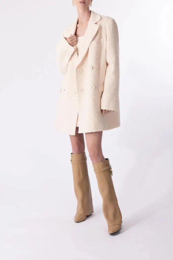 Givenchy o1lv12m0526 Shark Lock Boots in Beige Size US 11 / IT 41 - 2 Thumbnail