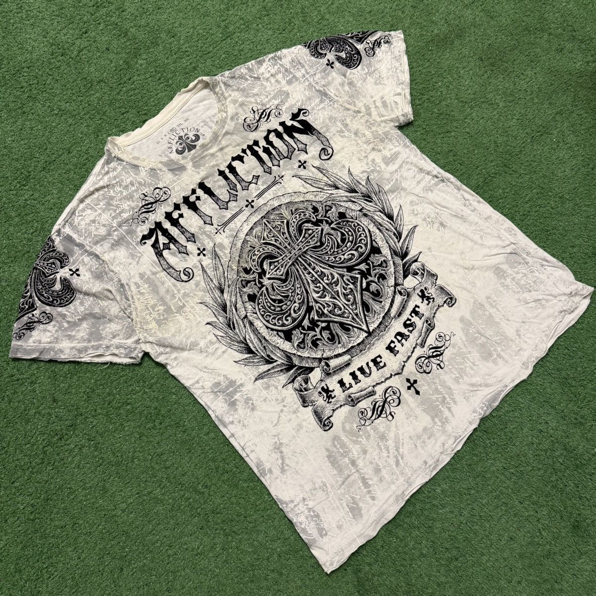 Affliction × Streetwear Vintage Y2K Affliction AOP Grunge 3D Graphic ...