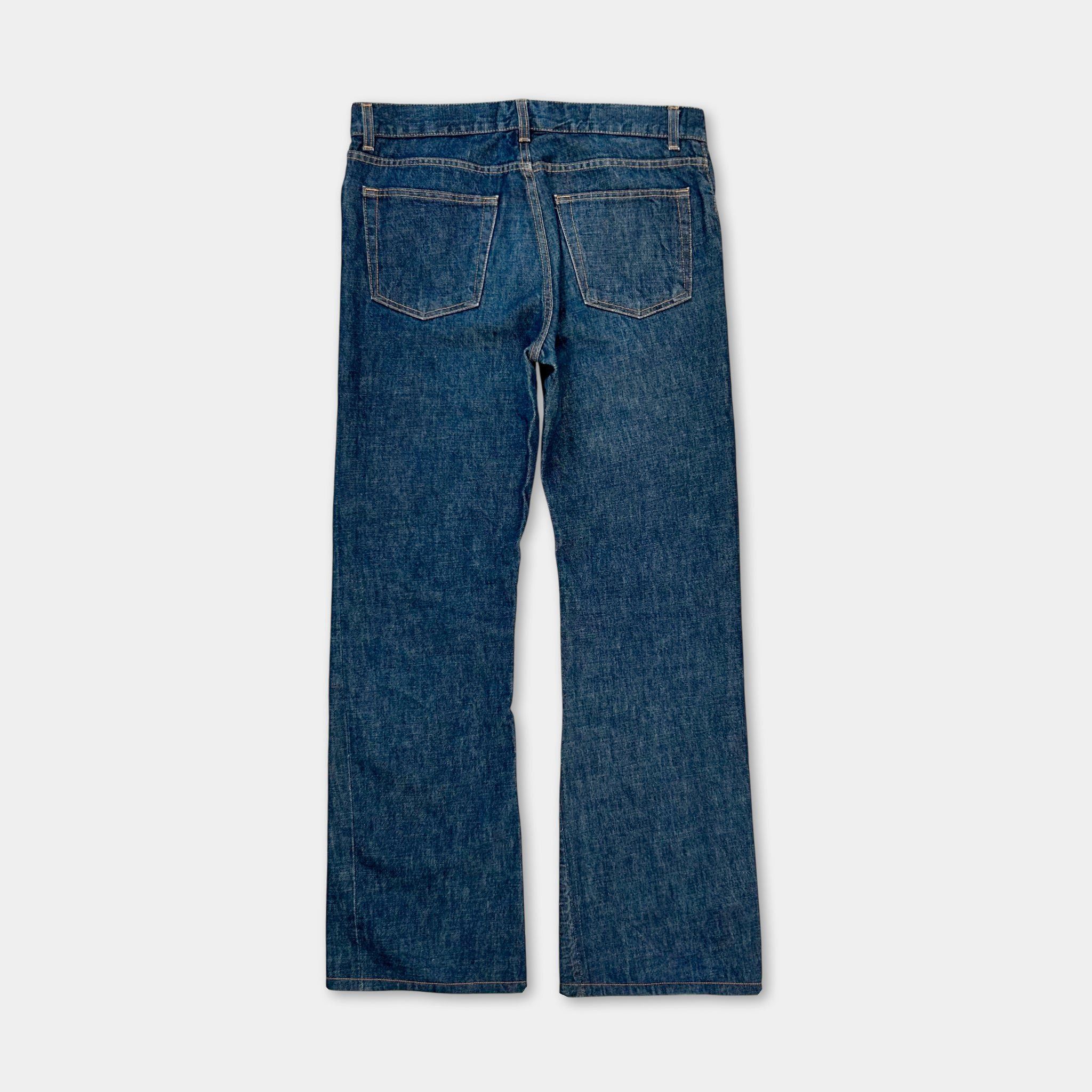 Helmut Lang Helmut Lang 1998 Classic Denim Cut Blue Flair Jeans Size US 31 - 6 Thumbnail