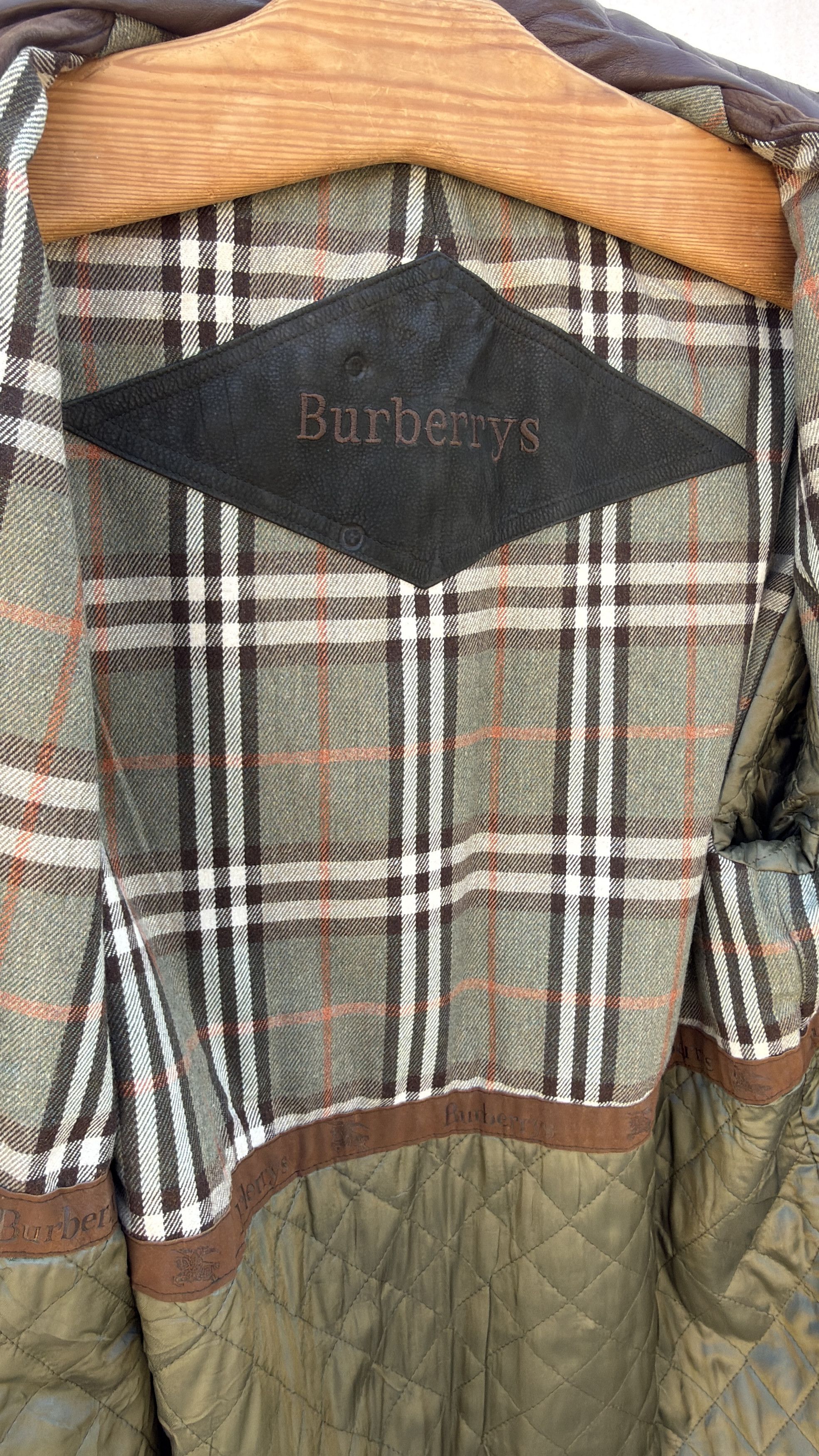 Burberry 🔥 Burberrys down jacket leather parka western Size US L / EU 52-54 / 3 - 8 Thumbnail