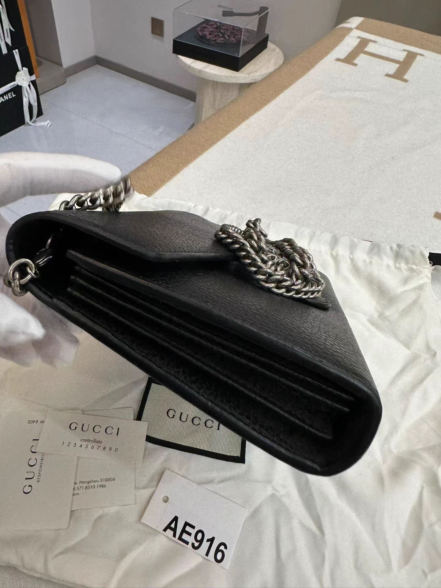 Gucci Gucci Dionysus WOC Black Crystal Buckle Leather Bag Size ONE SIZE - 8 Thumbnail