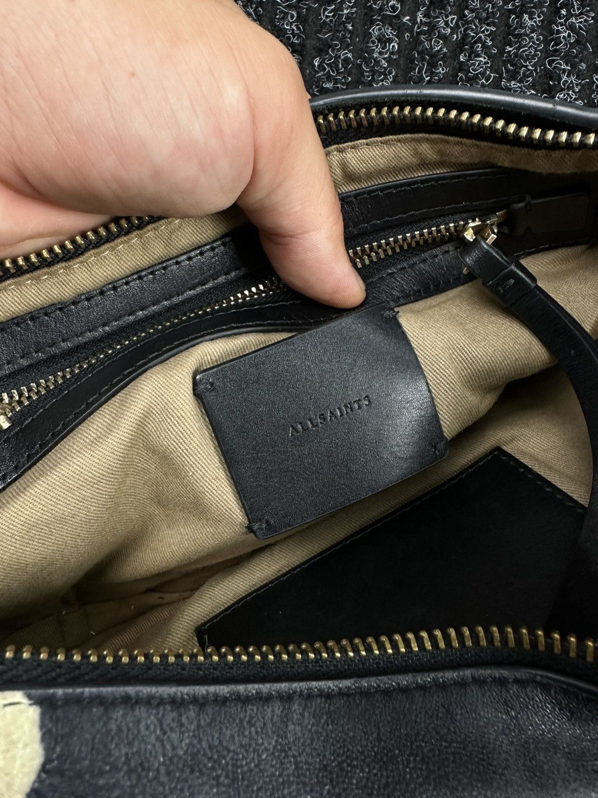 Allsaints ALL SAINTS Half Moon Cross-Body Leather Bag Size ONE SIZE - 8 Thumbnail