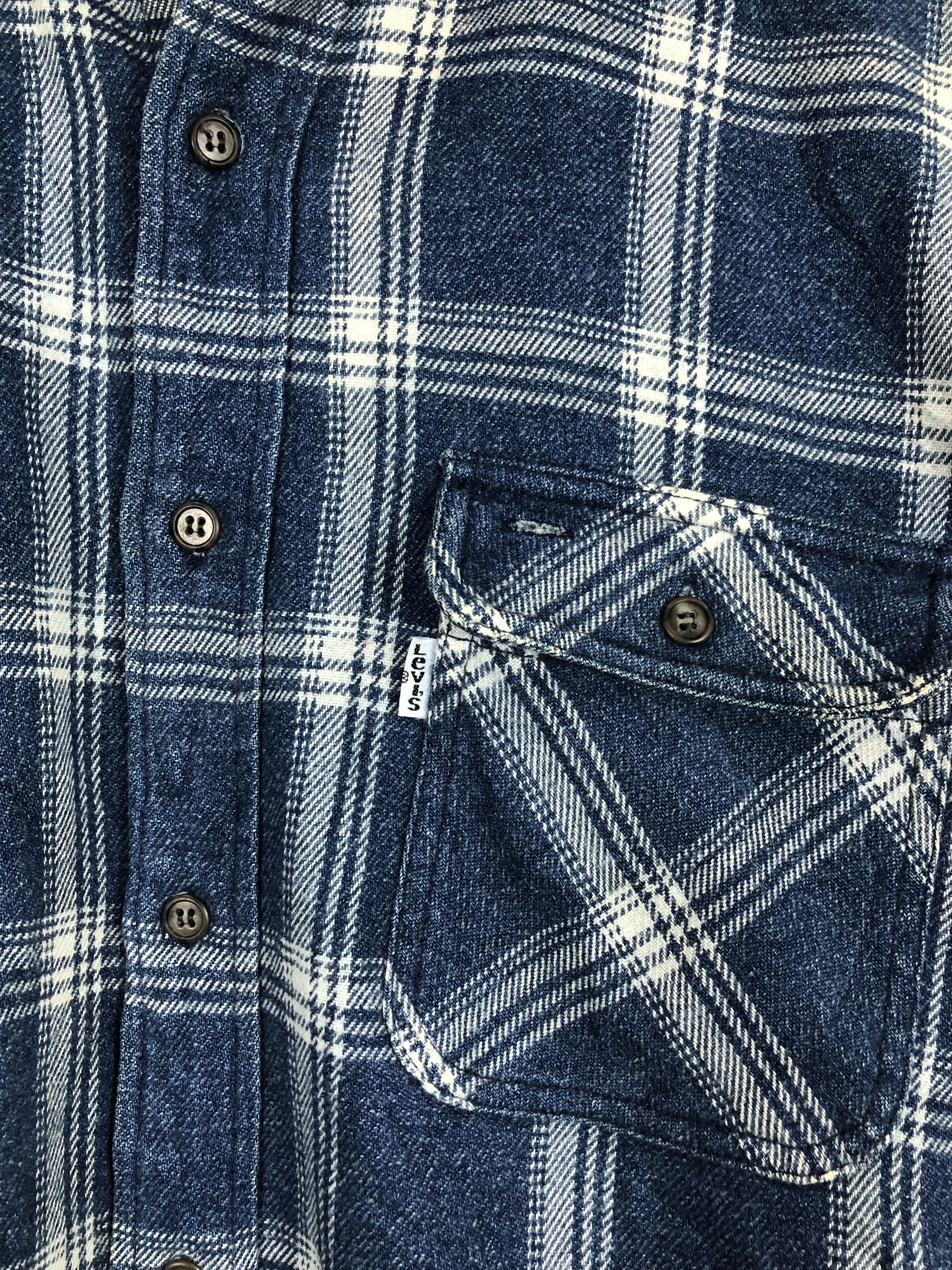 Flannel × Levi's × Vintage Vintage 90s Levis Flannel Plaid Shirt J0441 Size US L / EU 52-54 / 3 - 9 Thumbnail