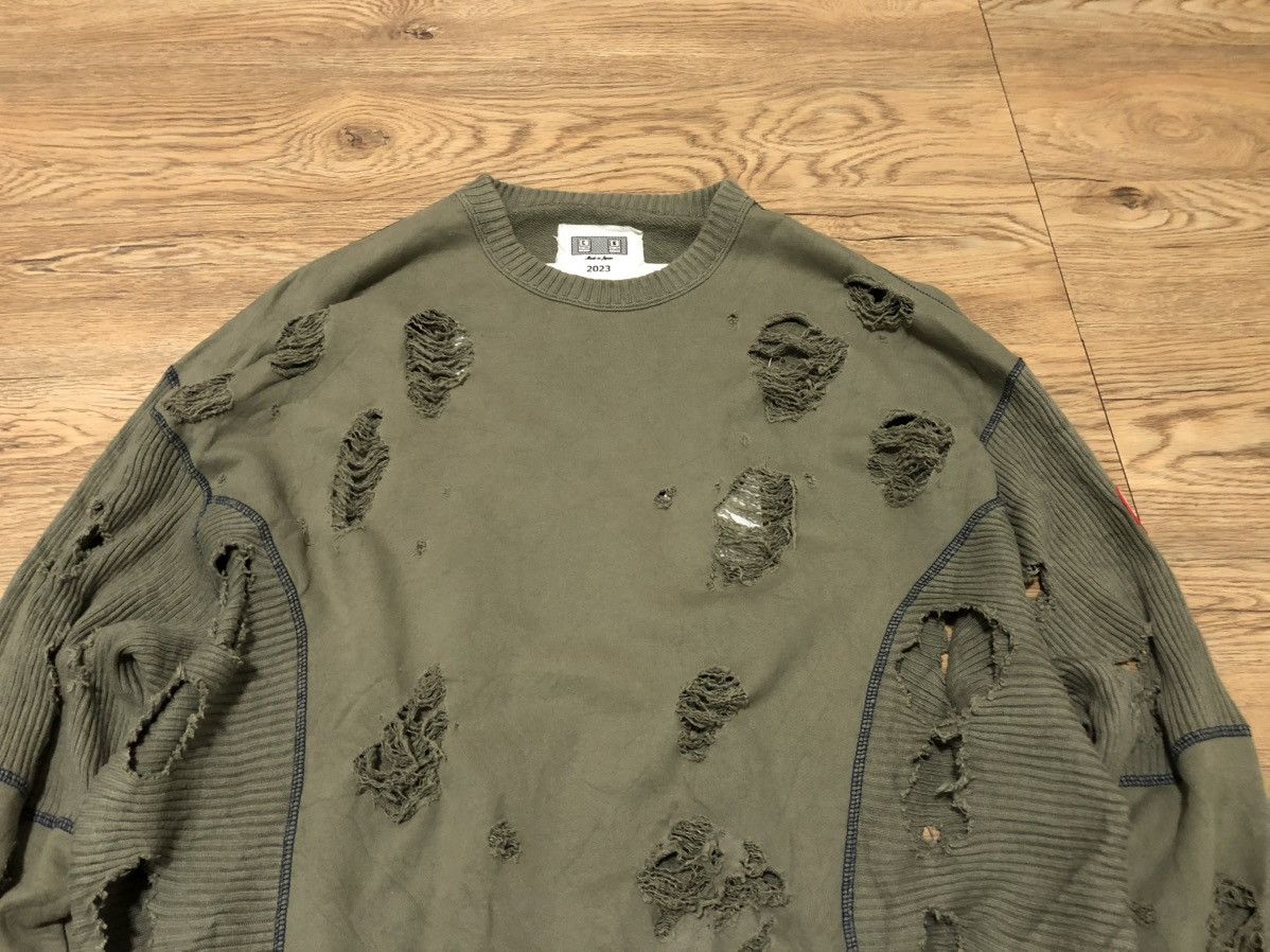 Cav Empt Cav Empt plague ribbed crewneck sweatshirt olive green Size US L / EU 52-54 / 3 - 6 Thumbnail