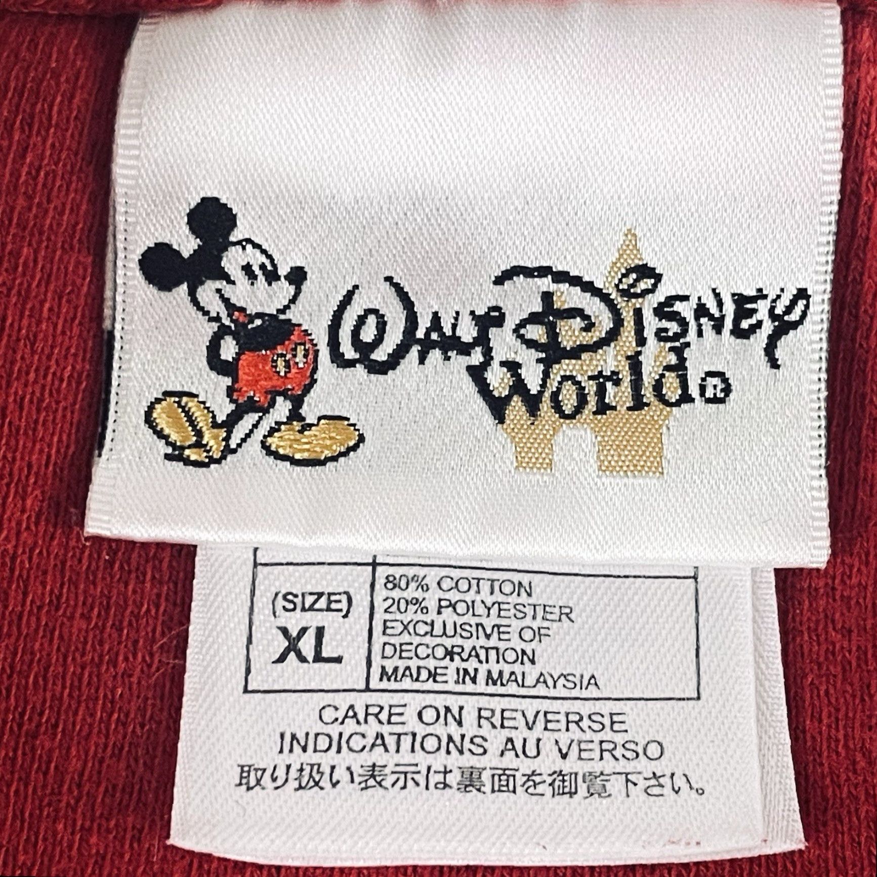 Disney VINTAGE Disney Mickey Mouse Sweatshirt Adult XL Red Fleece Crewneck Cartoon R1 Size US XL / EU 56 / 4 - 8 Thumbnail