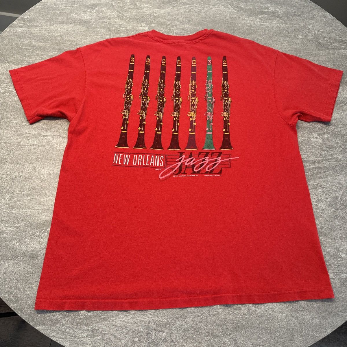 Vintage Vintage 1987 New Orleans Louisiana Jazz Clarinet T Shirt 80s Size US XL / EU 56 / 4 - 9 Thumbnail