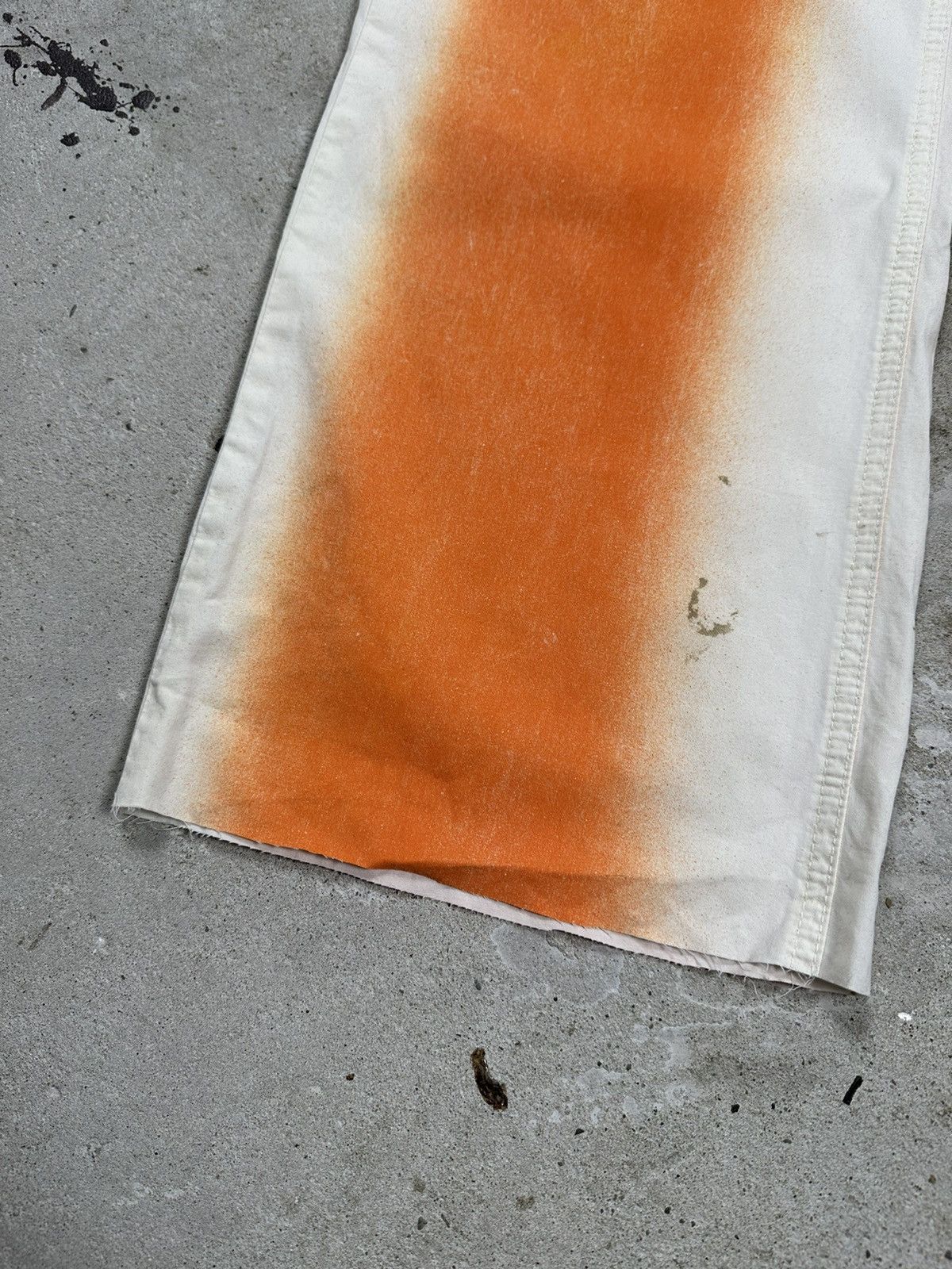 Japanese Brand × Vintage Vintage y2k Orange and White Washed Casual Pants Size US 36 / EU 52 - 4 Thumbnail