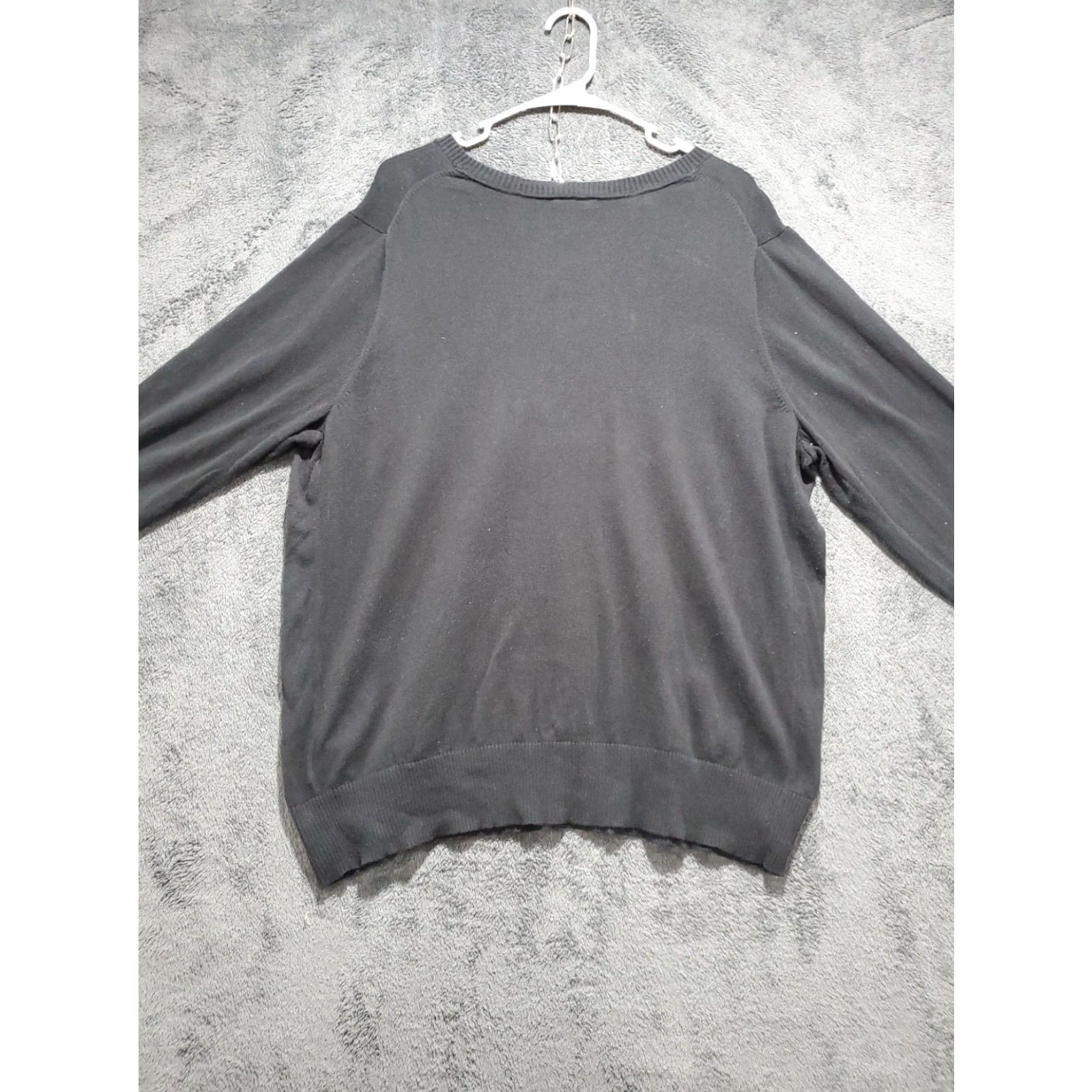 Tommy Hilfiger TOMMY HILFIGER Mens 2XL Black Argyle Preppy Pullover Knit V-Neck Sweater Size US XXL / EU 58 / 5 - 8 Thumbnail