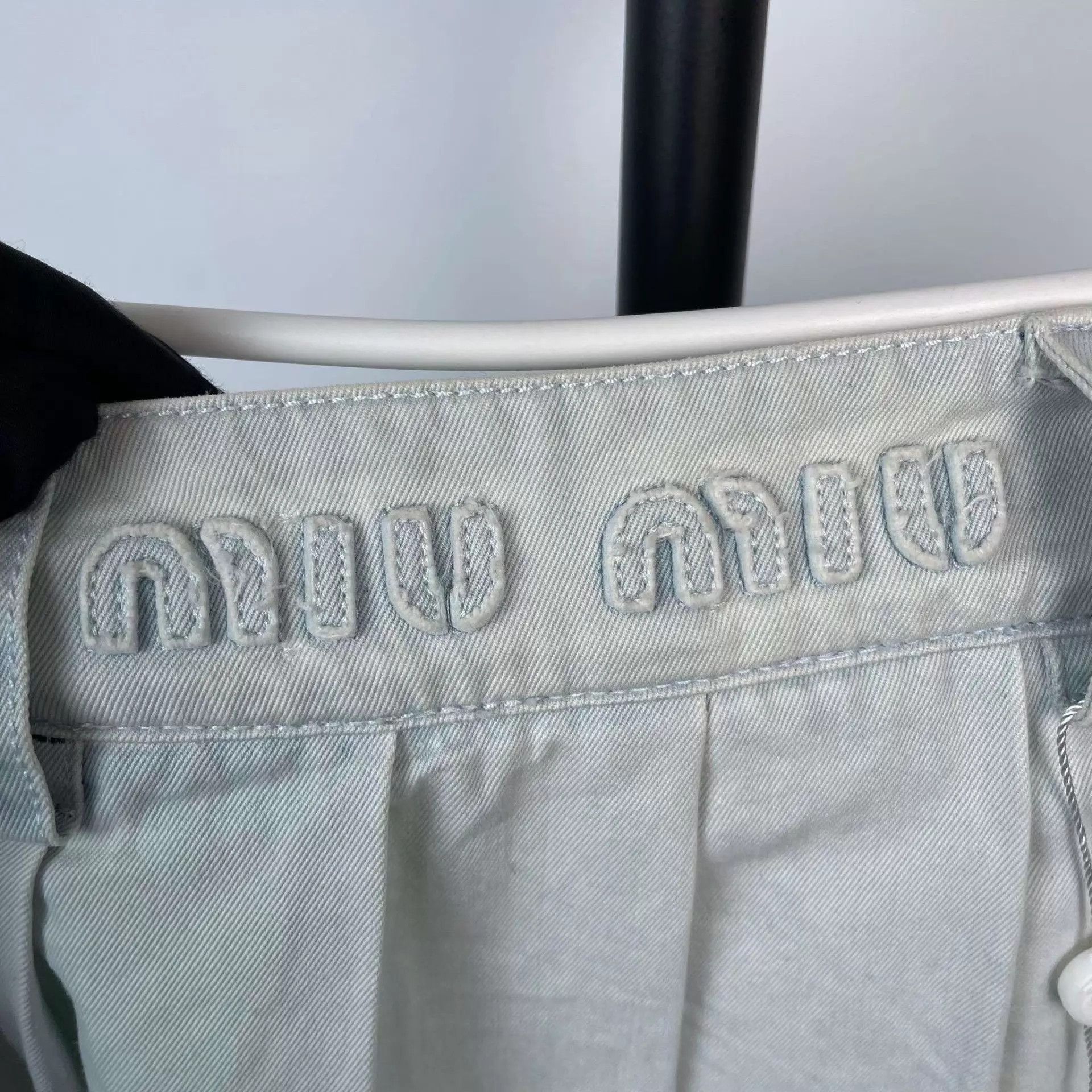 Miu Miu MIU MIU light blue cotton denim skirt 36 Size 25" / US 0 / IT 36 - 3 Thumbnail