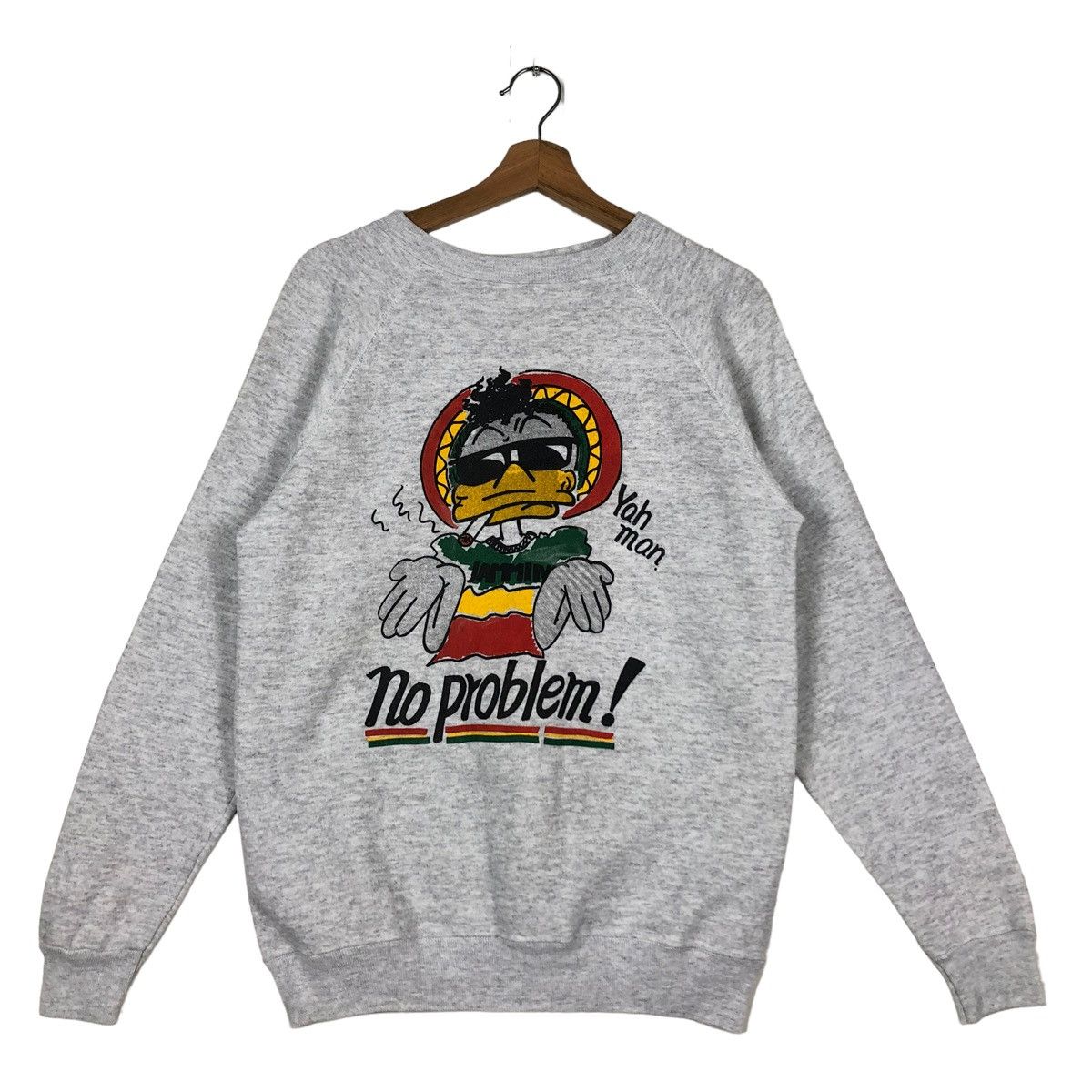 Vintage 🔥90’s Vintage Crewneck Sweatshirt Hanes Duck Dude Big Logo Size US L / EU 52-54 / 3 - 1 Thumbnail