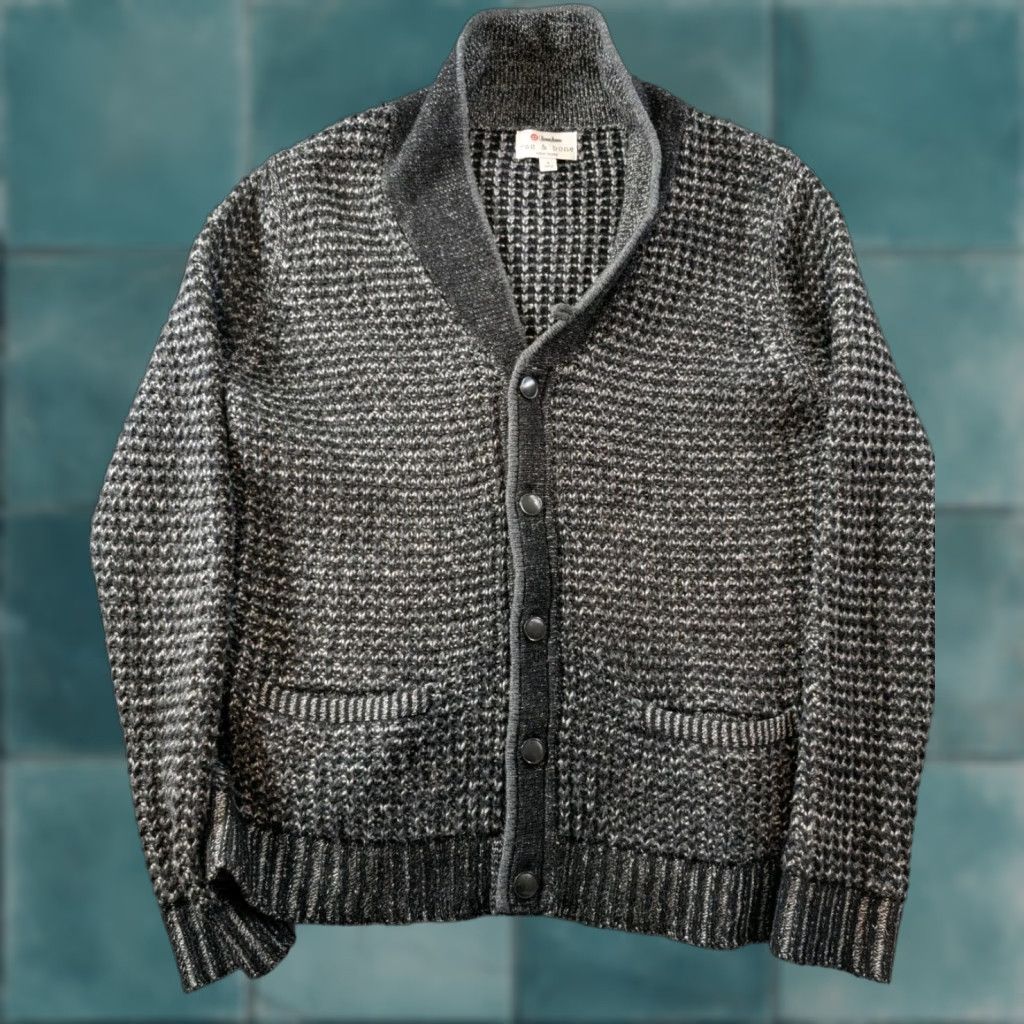 Rag & Bone rag & bone Cardigan Sweater Mens Large Black Size US L / EU 52-54 / 3 - 1 Thumbnail