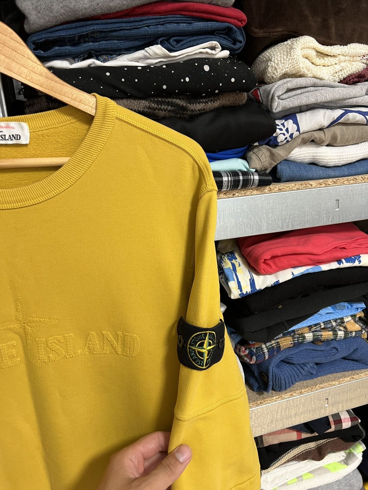 Stone Island Men’s Stone Island Crewneck Yellow Sweatshirt Casual Size L Size US L / EU 52-54 / 3 - 3 Thumbnail