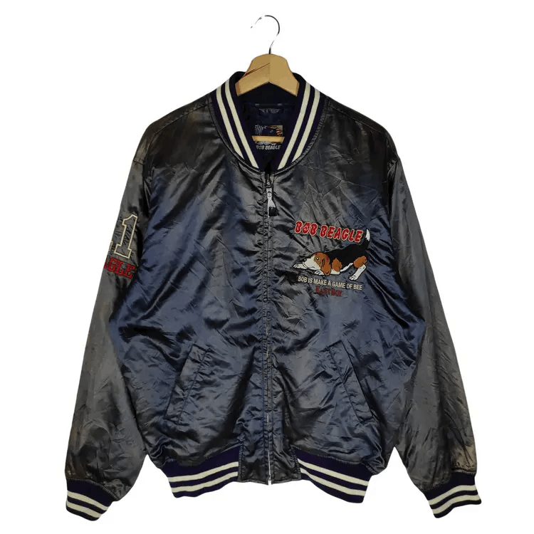 Vintage Vintage Bob Beagle x East Boy Faded Varsity Jackets Size US L / EU 52-54 / 3 - 1 Thumbnail