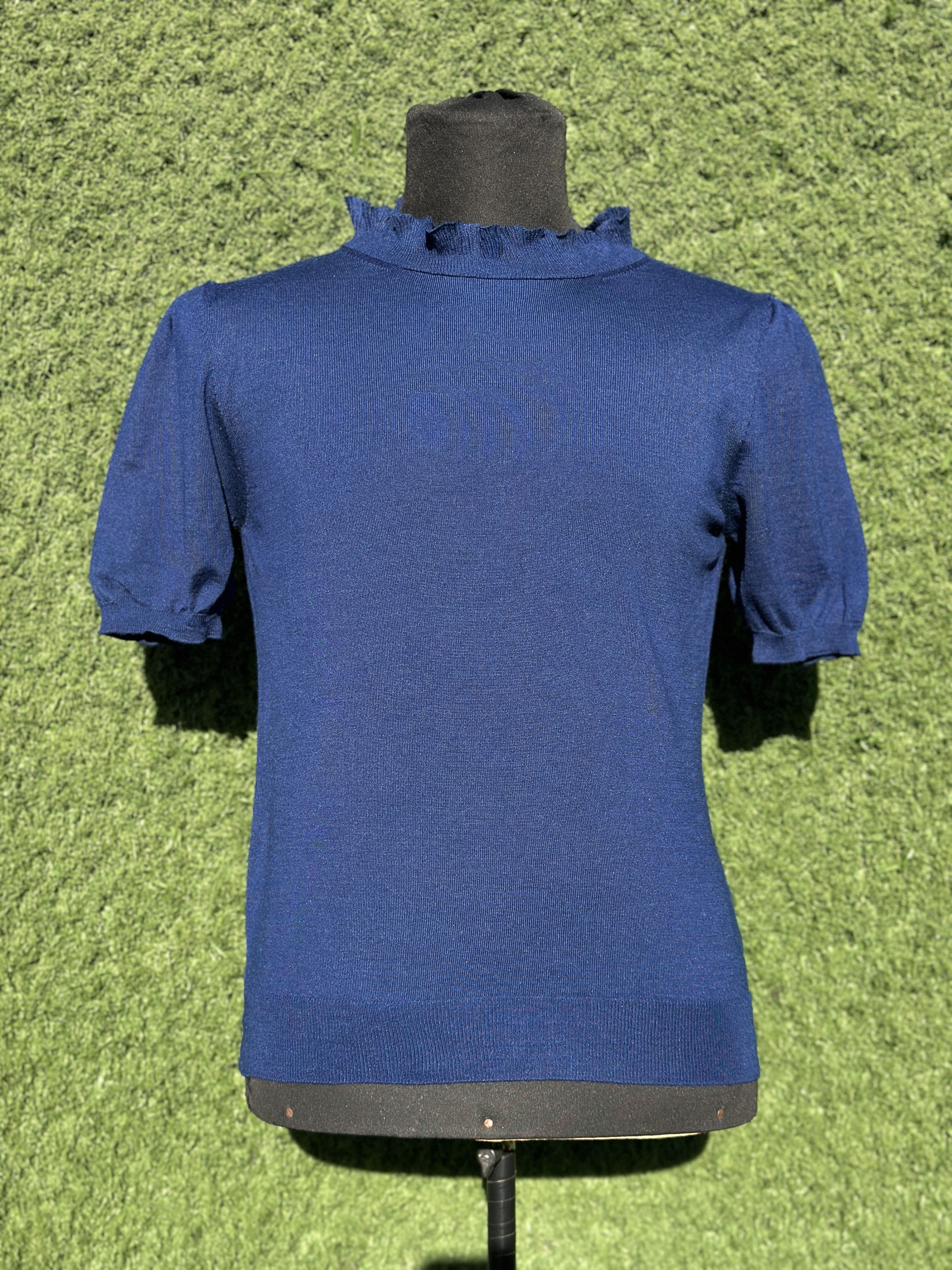 Prada Prada Ruffle Mock Neck Puff Sleeve Knit 2018 Size 46 IT M L Size US M / EU 48-50 / 2 - 1 Preview