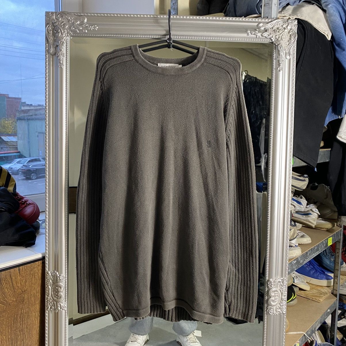 Yves Saint Laurent YSL Sweater Knit Yves Saint Laurent Sweater Vintage Faded Size US L / EU 52-54 / 3 - 1 Thumbnail
