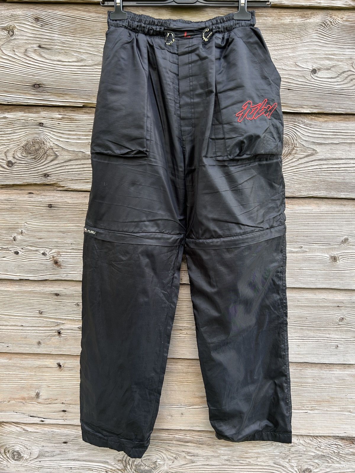 90s Vintage Fubu Transformer Nylon Pants Shorts Distressed