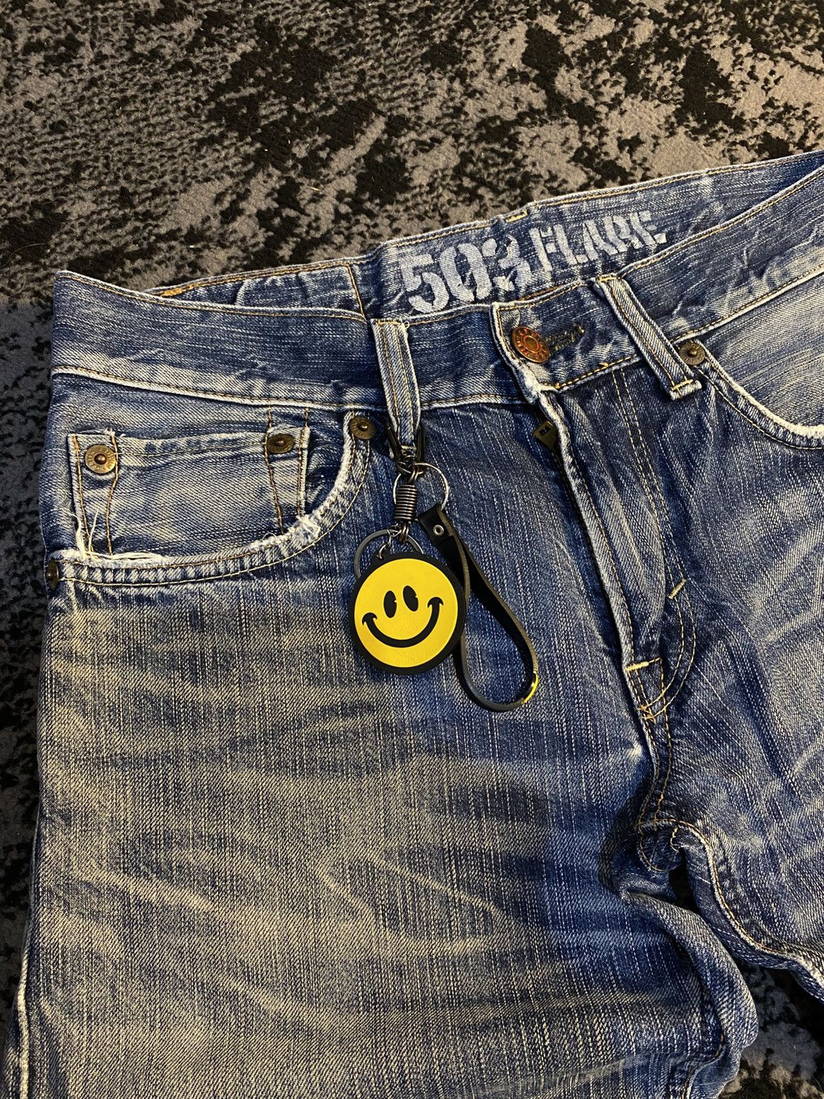 Edwin 503 Flare Edwin Blue Trip Distressed Jeans 🔥 Size US 30 / EU 46 - 8 Thumbnail