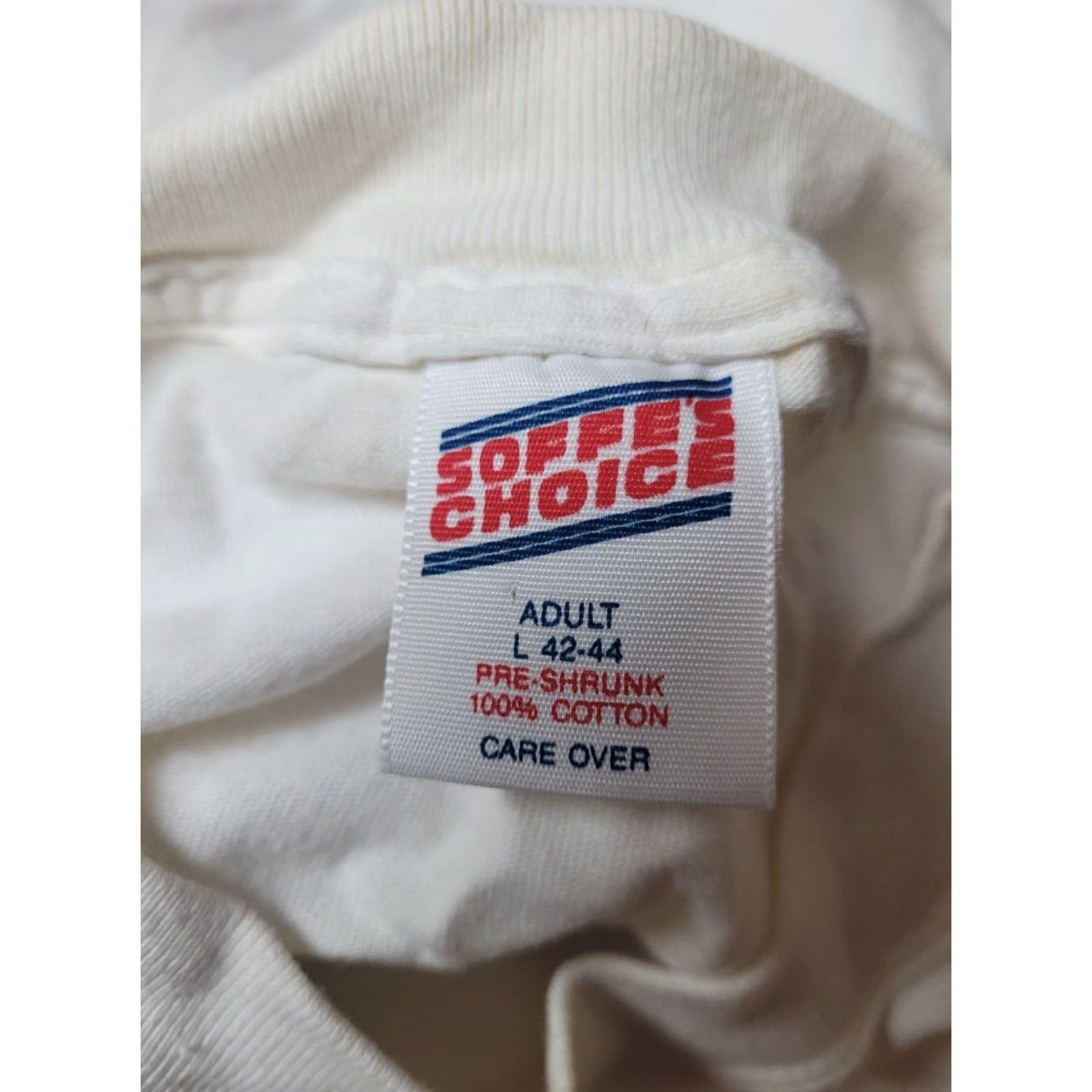 Vintage VTG Operation Desert Storm 1991 Soffe's Choice T Shirt Large Men Short Sleeve Cotton White Crew Neck Military Guns Hunting Theme Size US L / EU 52-54 / 3 - 3 Thumbnail