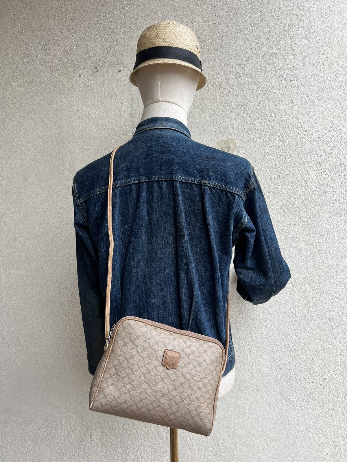 Celine Vintage 90s Celine Paris Monogram Leather Bag Size ONE SIZE - 2 Thumbnail