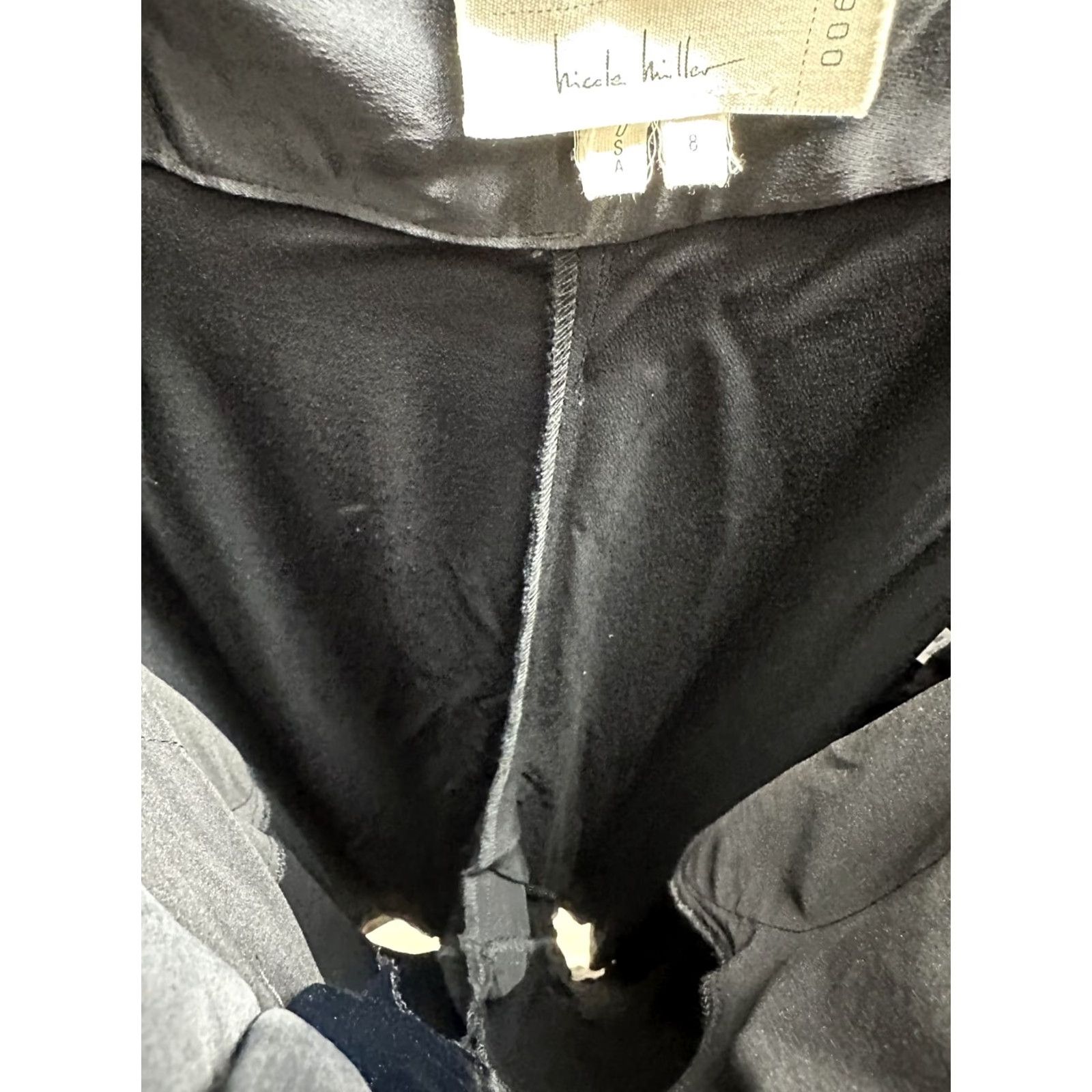Nicole Miller Women’s Artelier Nicole Miller Black Viscose High Rise Dress Pants Size 8 Women’s XS-XXL Style: Dress Pants Mens Girls Size 30" / US 8 / IT 44 - 5 Thumbnail
