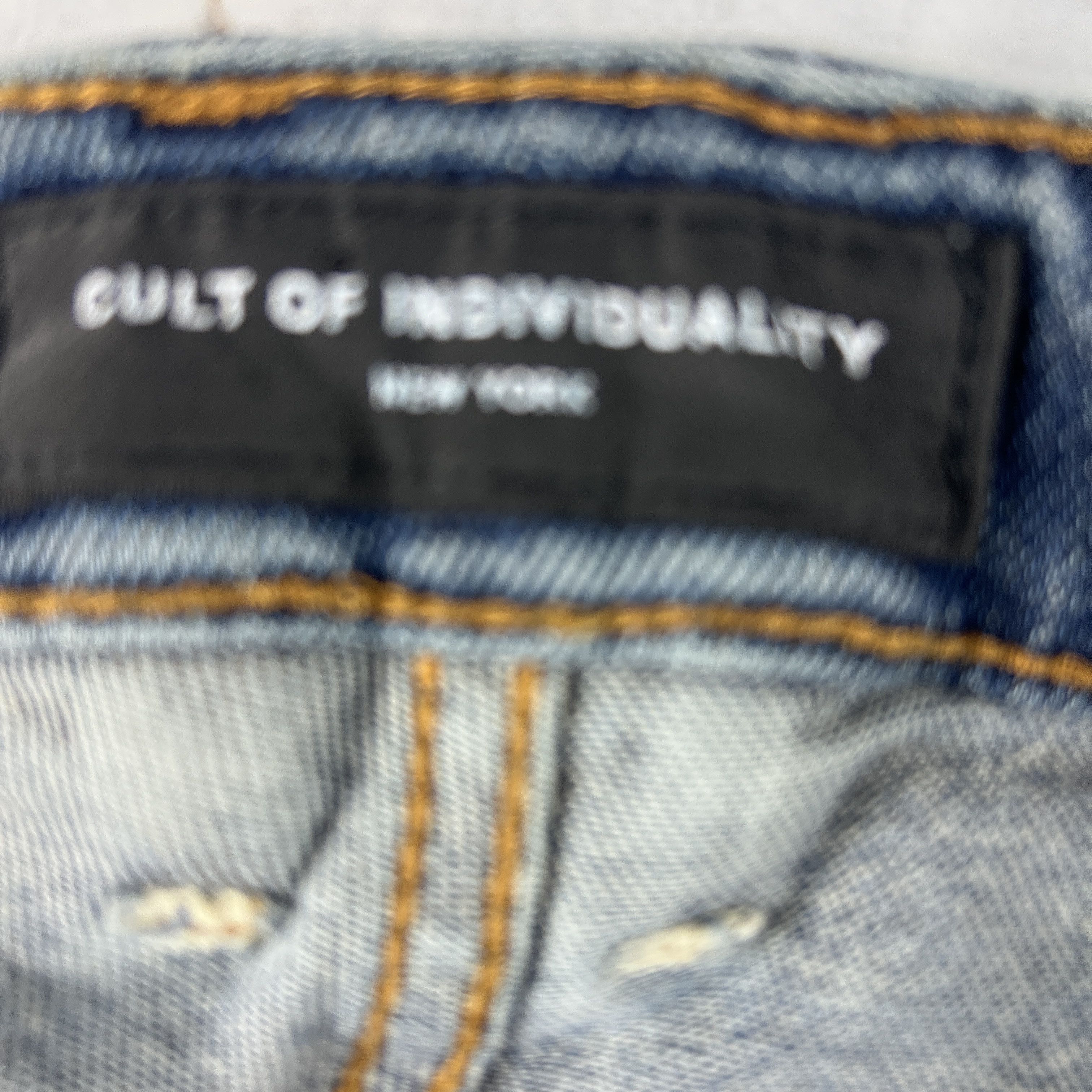 Cult Of Individuality Cult Of Individuality Jean Rocker Slim Paint Splatter Denim Size US 33 - 7 Thumbnail
