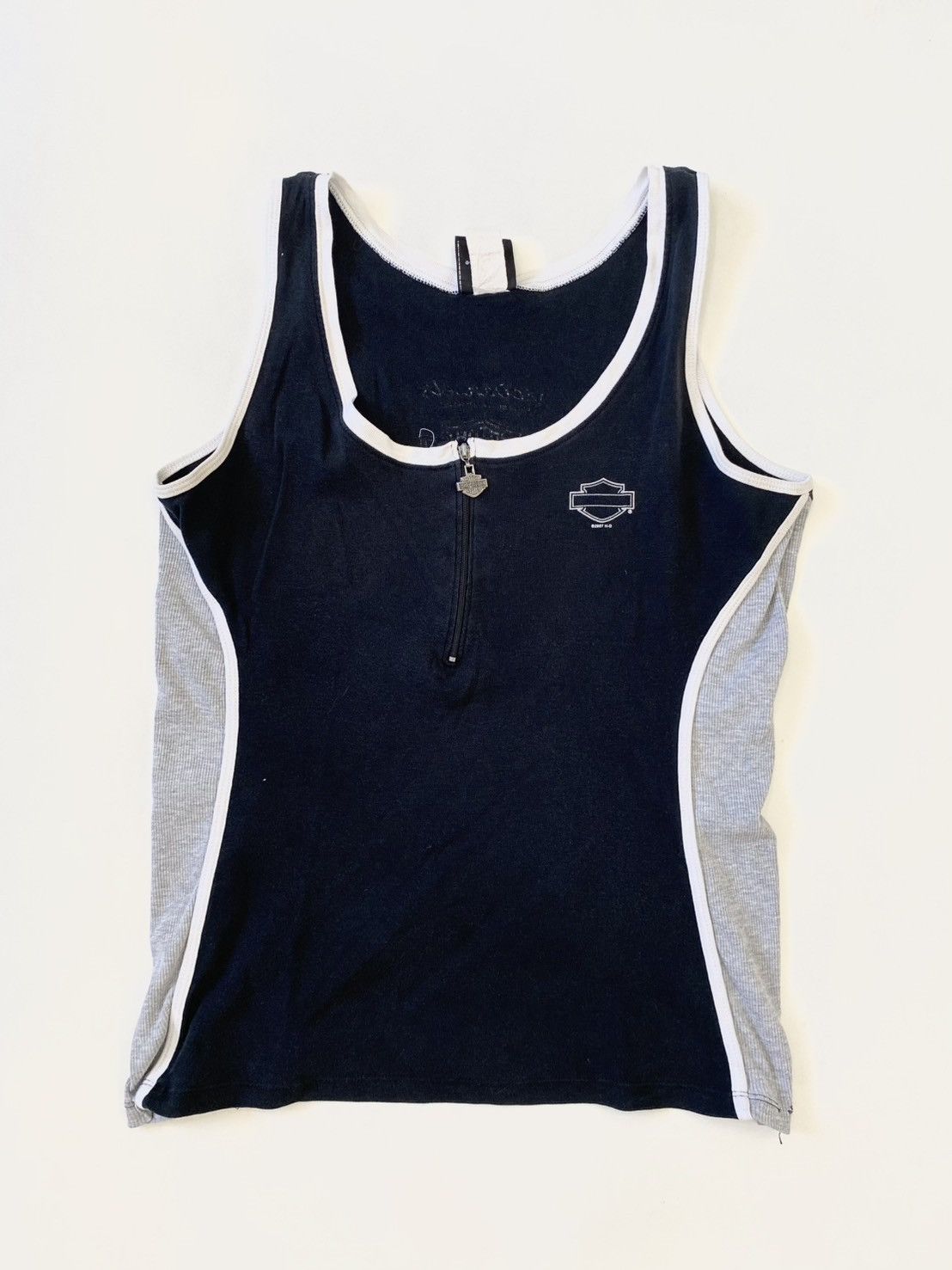 Harley Davidson Crazy Y2K Harley Davidson Half zip Tank Top Size XL / US 12-14 / IT 48-50 - 1 Thumbnail